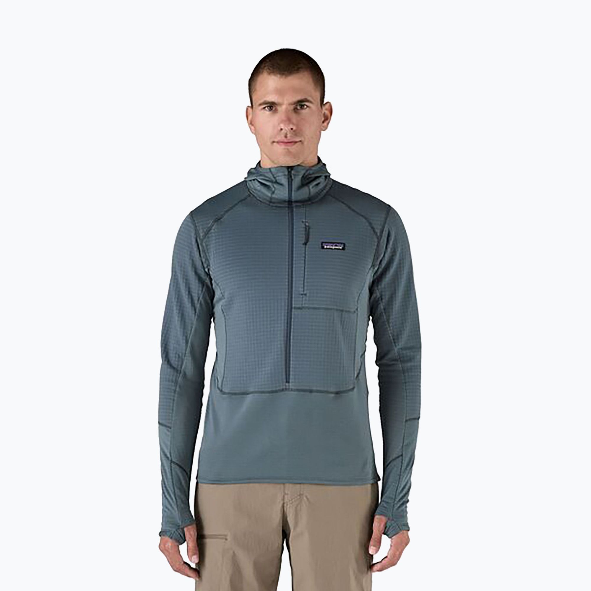 Kurtka softshell męska Patagonia R1 Hybrid Pullover Hoody utility blue 