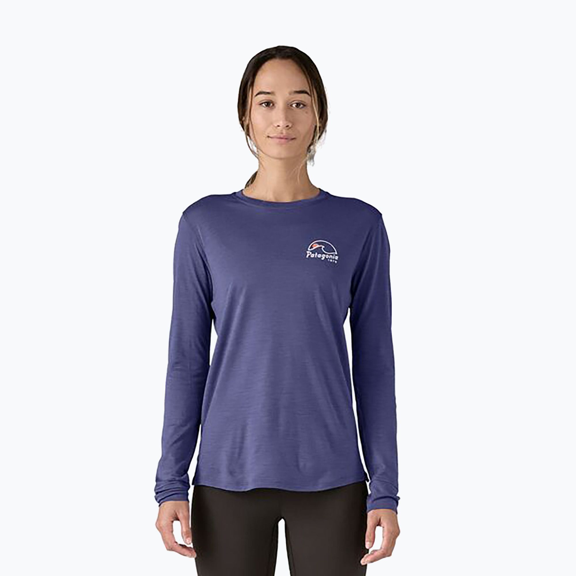 Longsleeve damski Patagonia Cap Cool Merino Blend Graphic imagine moon: solstice purple 