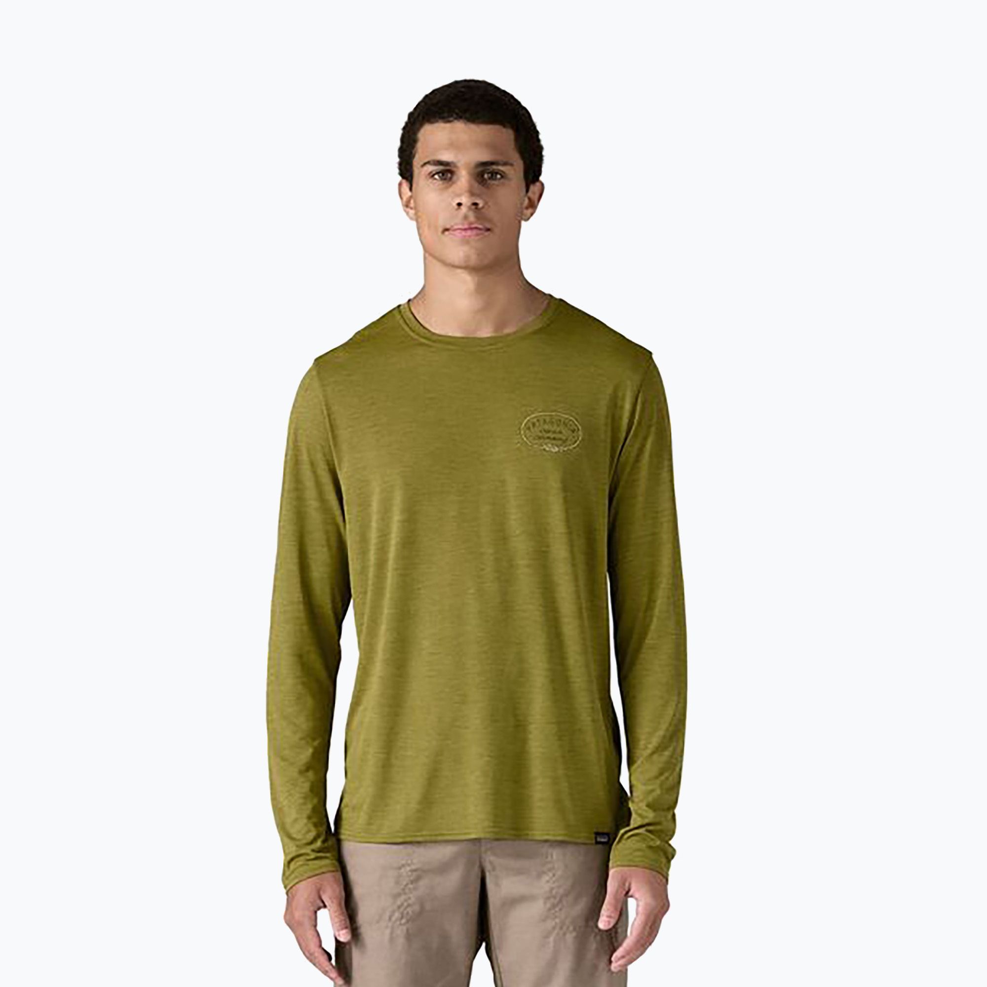 Longsleeve męski Patagonia Cap Cool Daily Graphic Lands clean climb roots/graze green x-dye 