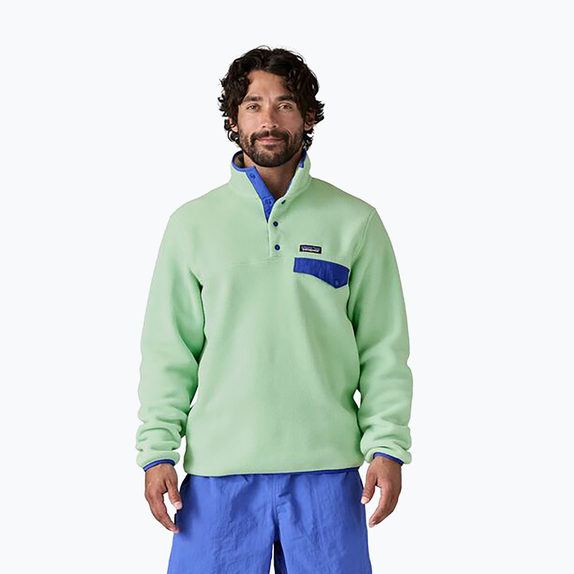 Bluza trekkingowa męska Patagonia LW Synch Snap-T P/O rinsed green 