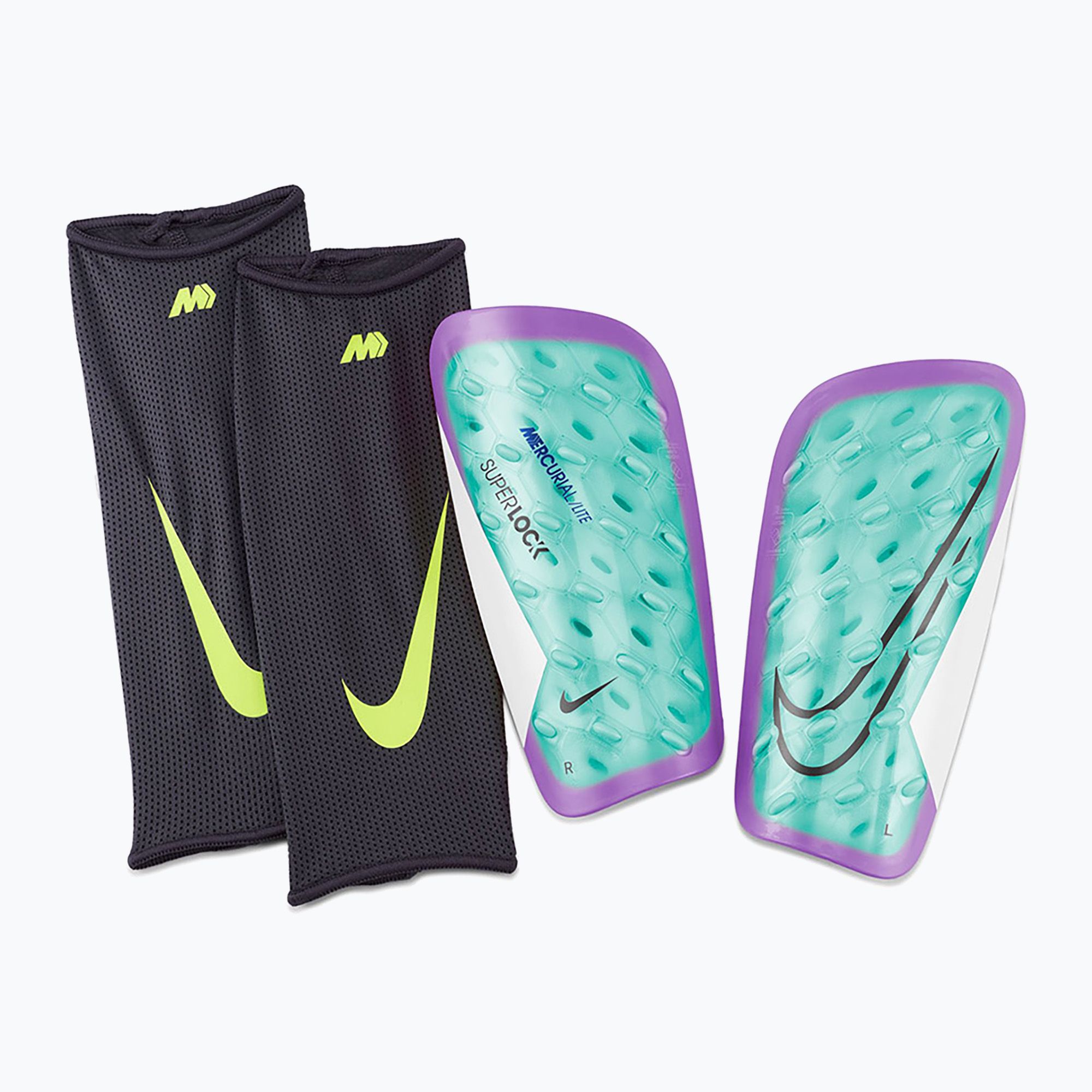 Ochraniacze na golenie Nike Mercurial Lite Superlock hyper turquoise/white/fuchsia dream 