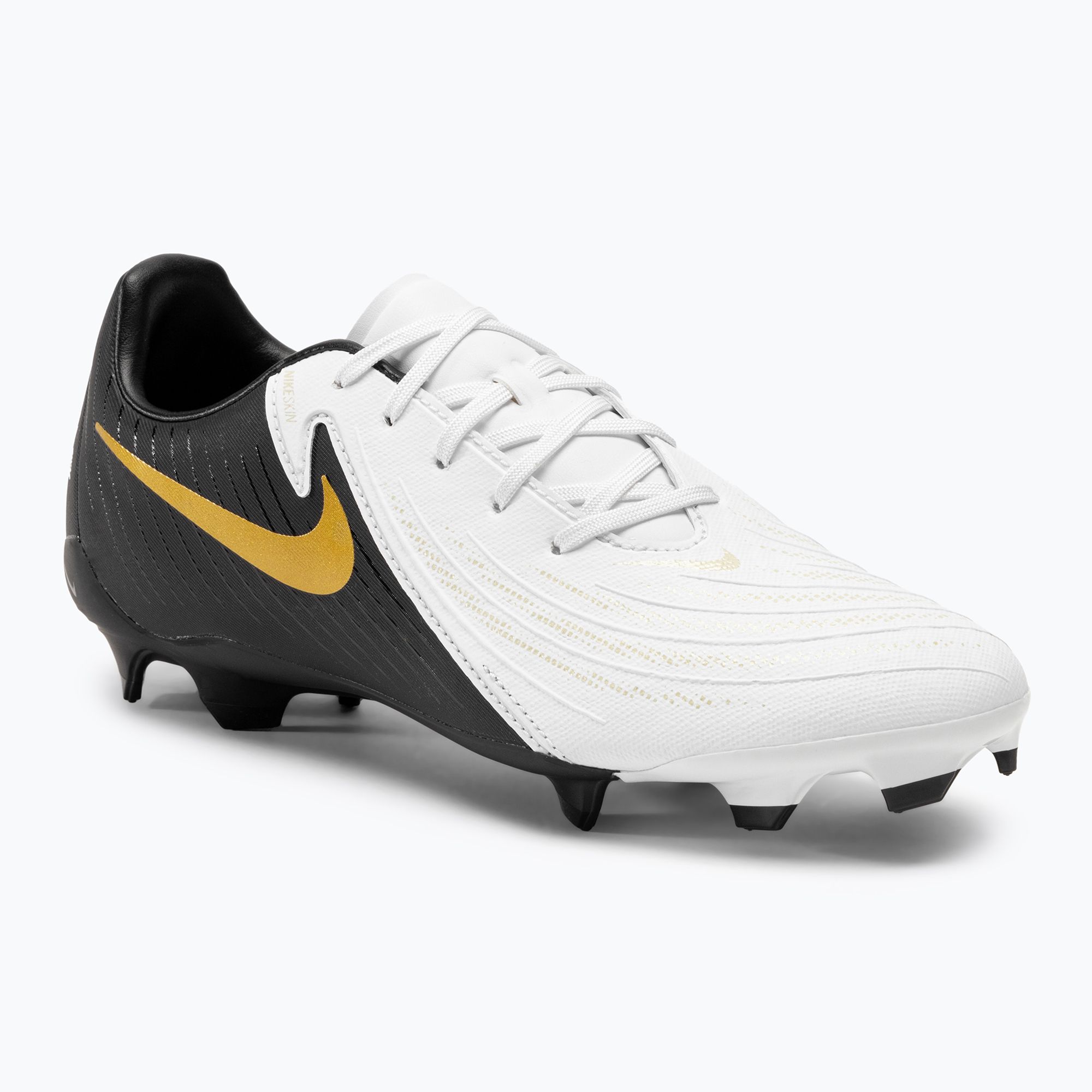 Buty piłkarskie Nike Phantom GX II Academy FG/MG white/metallic gold coin/black 