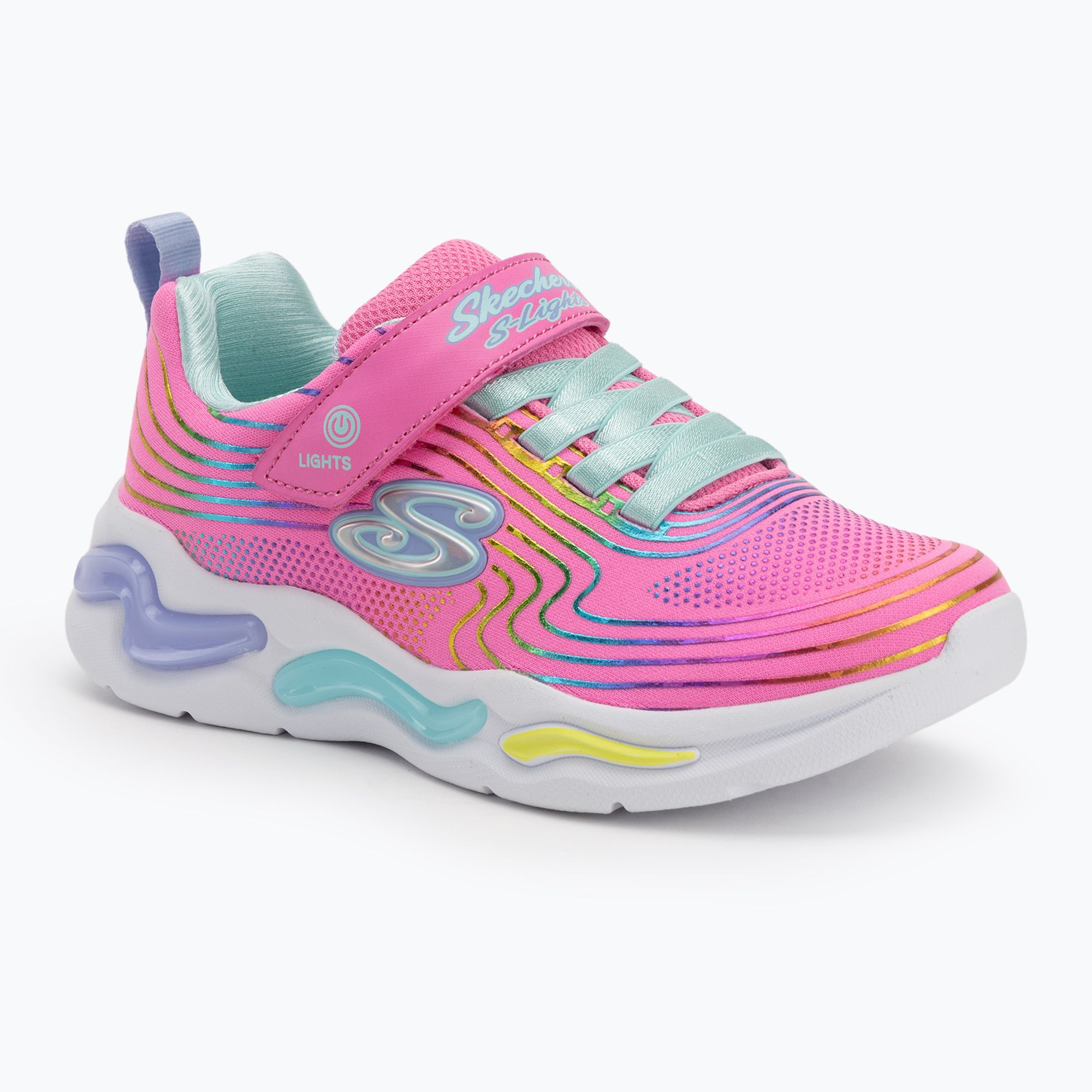 Buty dziecięce SKECHERS S-Lights Wavy Beams pink/multi 