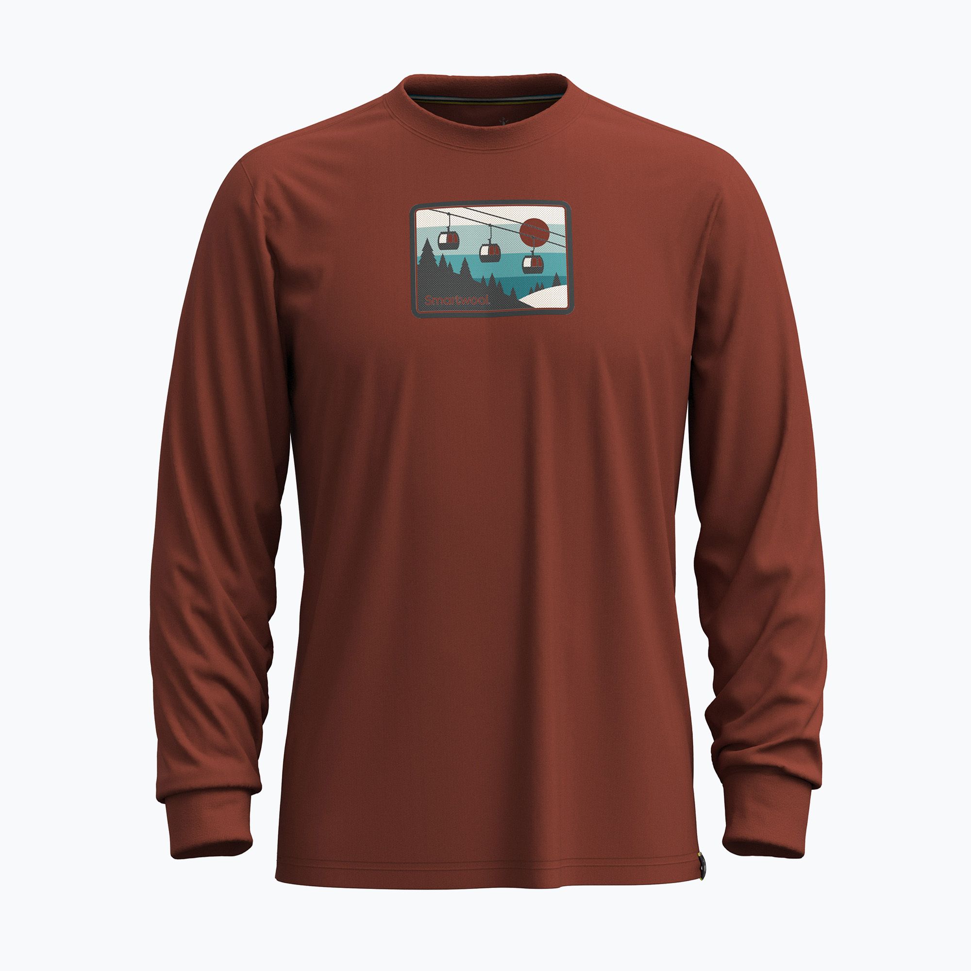 Longsleeve męski Smartwool Gondola Ride Graphic pecan brown 