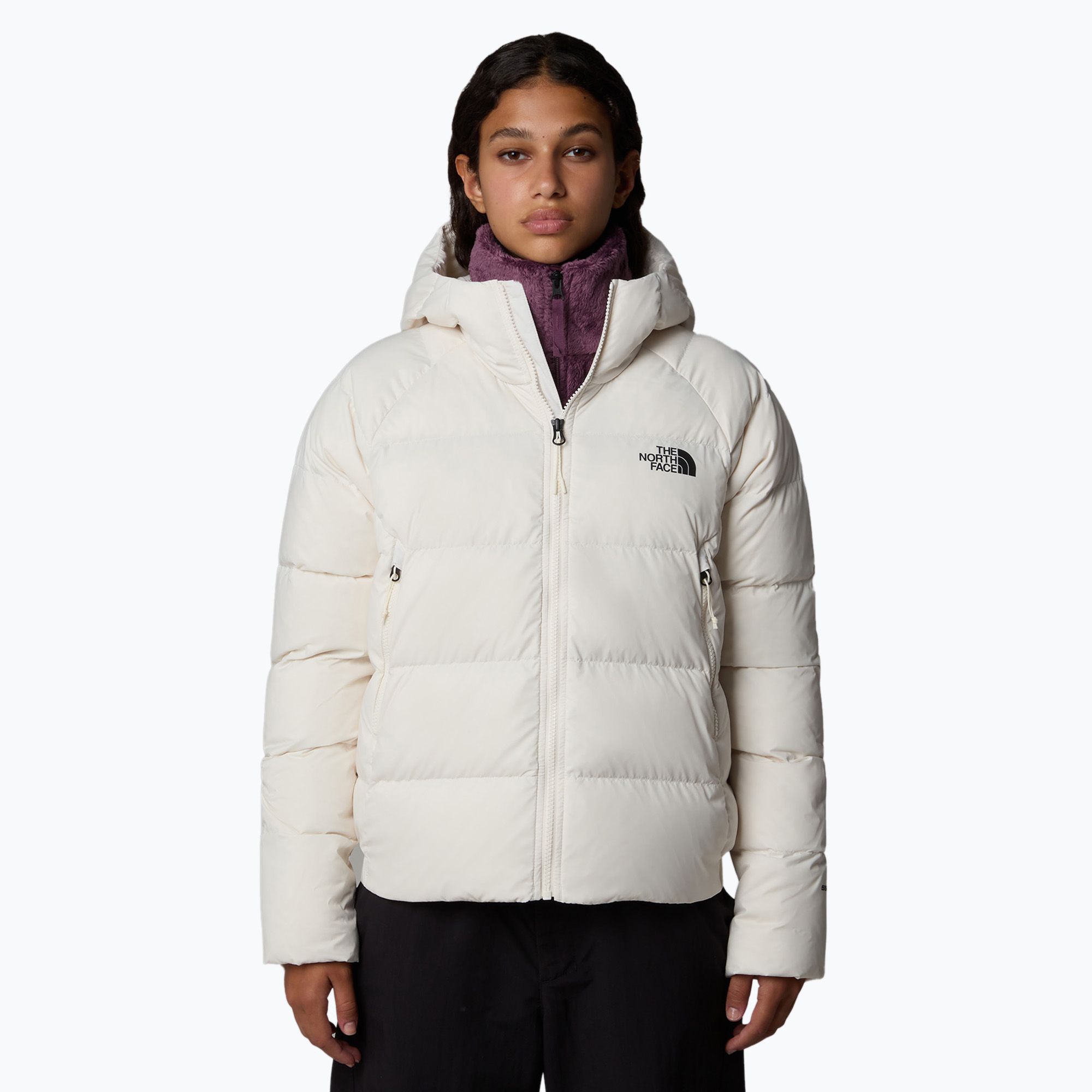 Kurtka puchowa damska The North Face Hyalite Down Hoodie white dune 