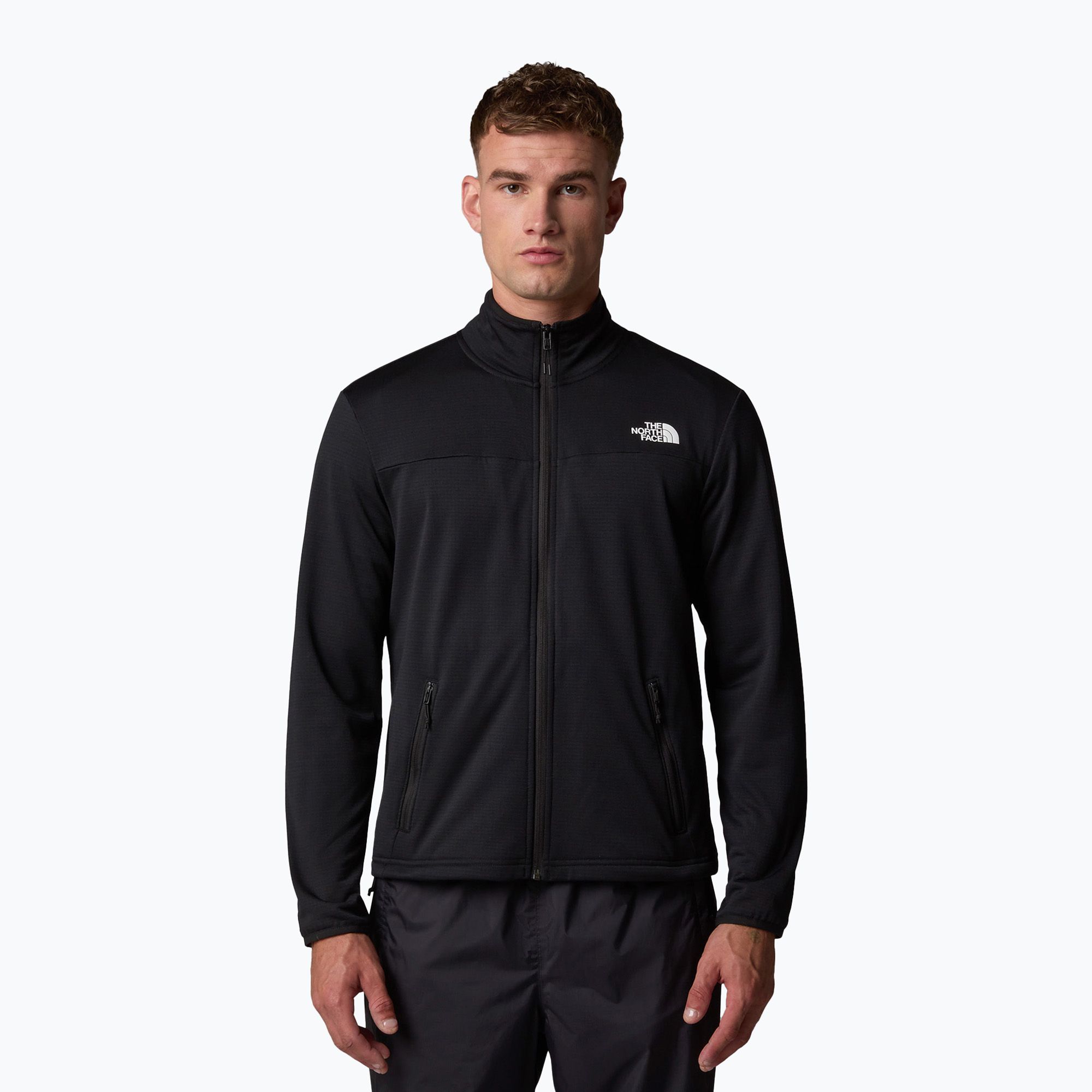 Kurtka przeciwwiatrowa męska The North Face Cedar Trail Grid Fleece Full Zip tnf black 