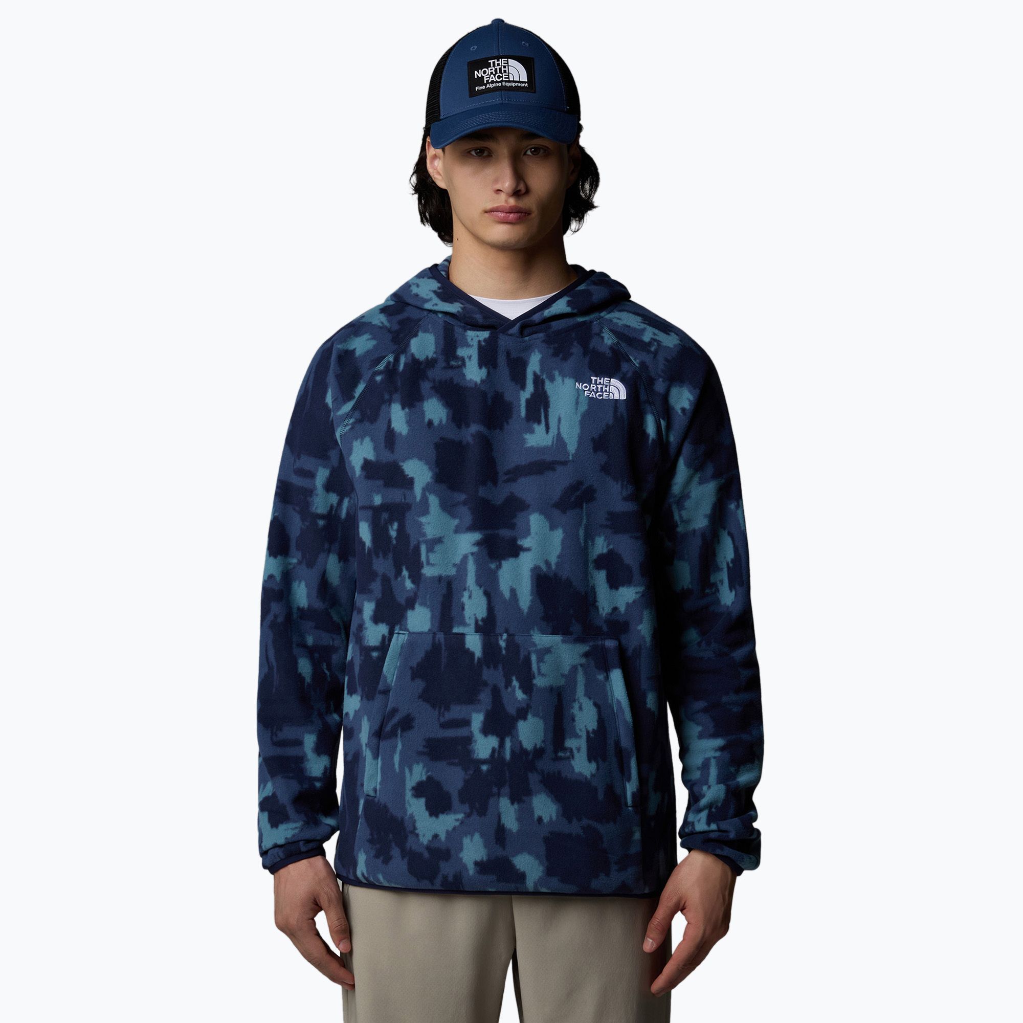 Bluza męska The North Face Mountain Athletics Fleece Print summit navy aop print 
