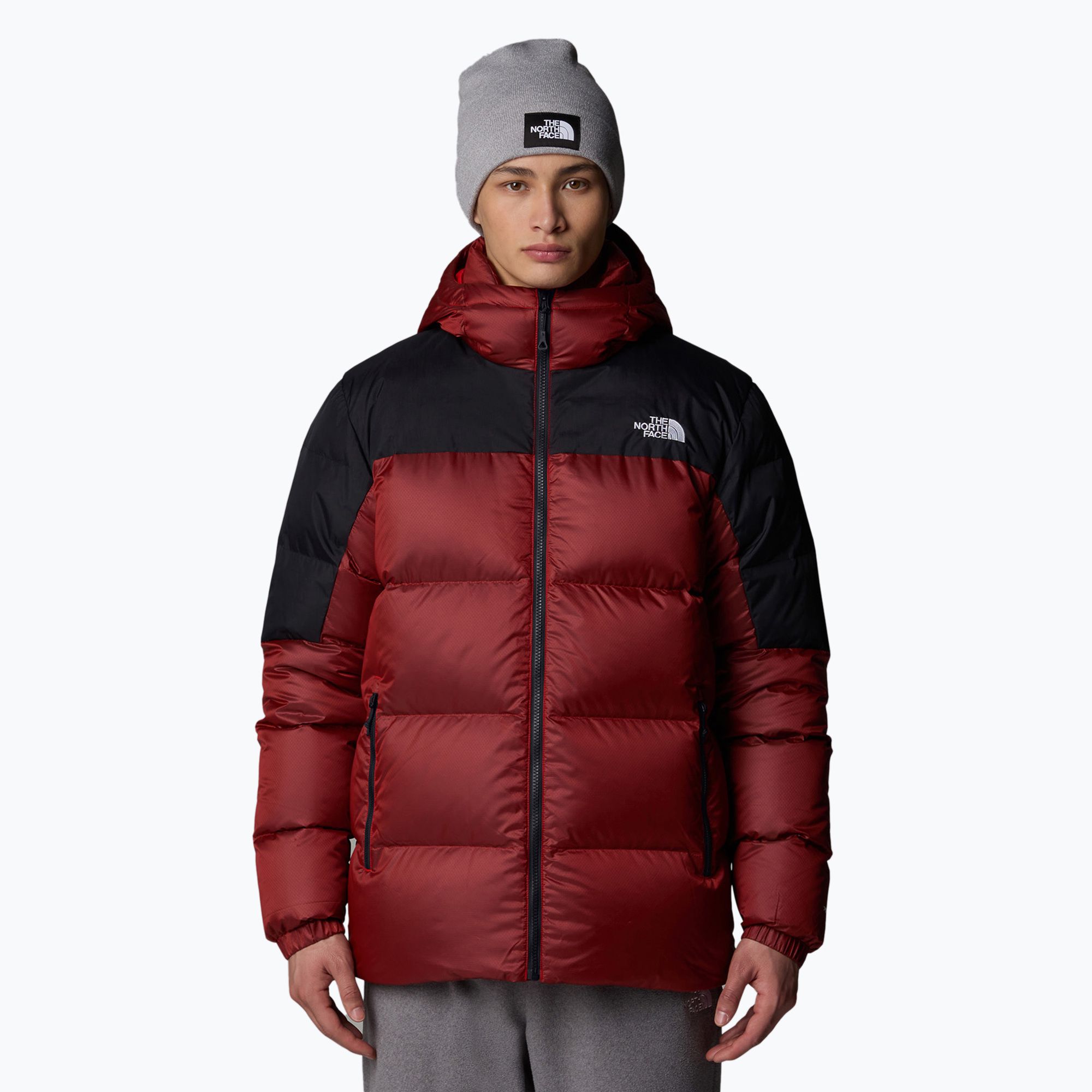 Kurtka puchowa męska The North Face Diablo Down 2.0 Hoodie high risk red/black heather 