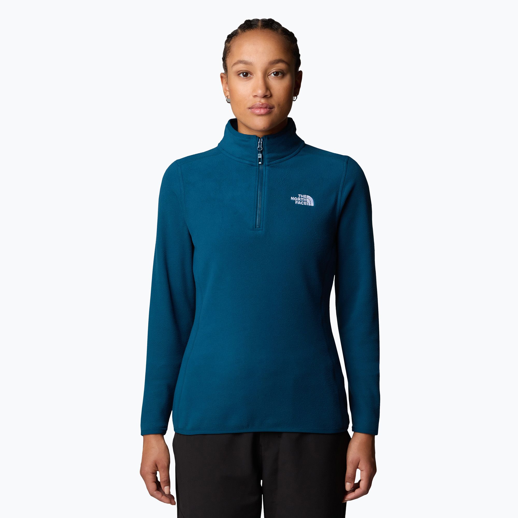 Bluza damska The North Face 100 Glacier 1/4 Zip midnight petrol 