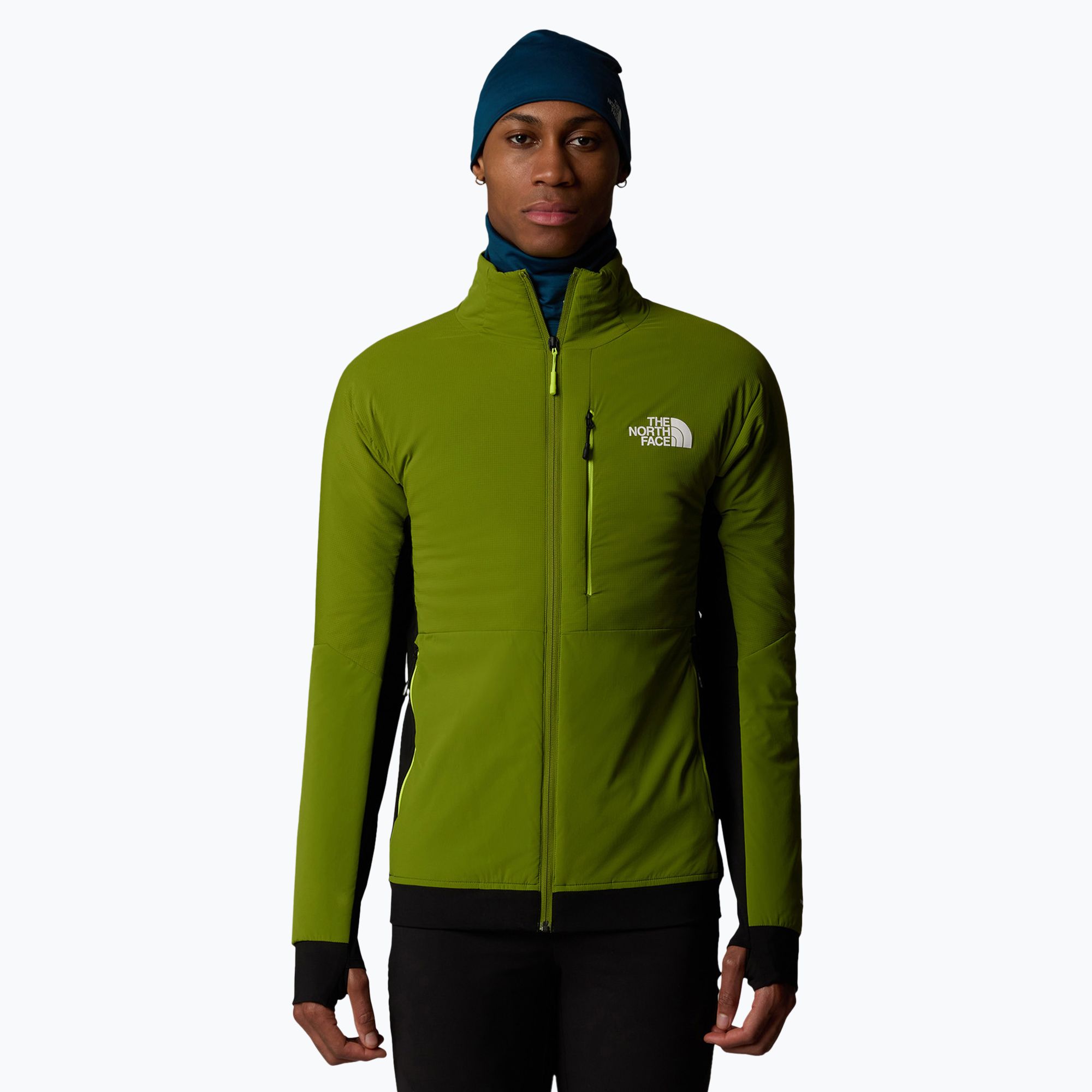 Kurtka hybrydowa męska The North Face Binntal Hybrid Ventrix oak green/black 