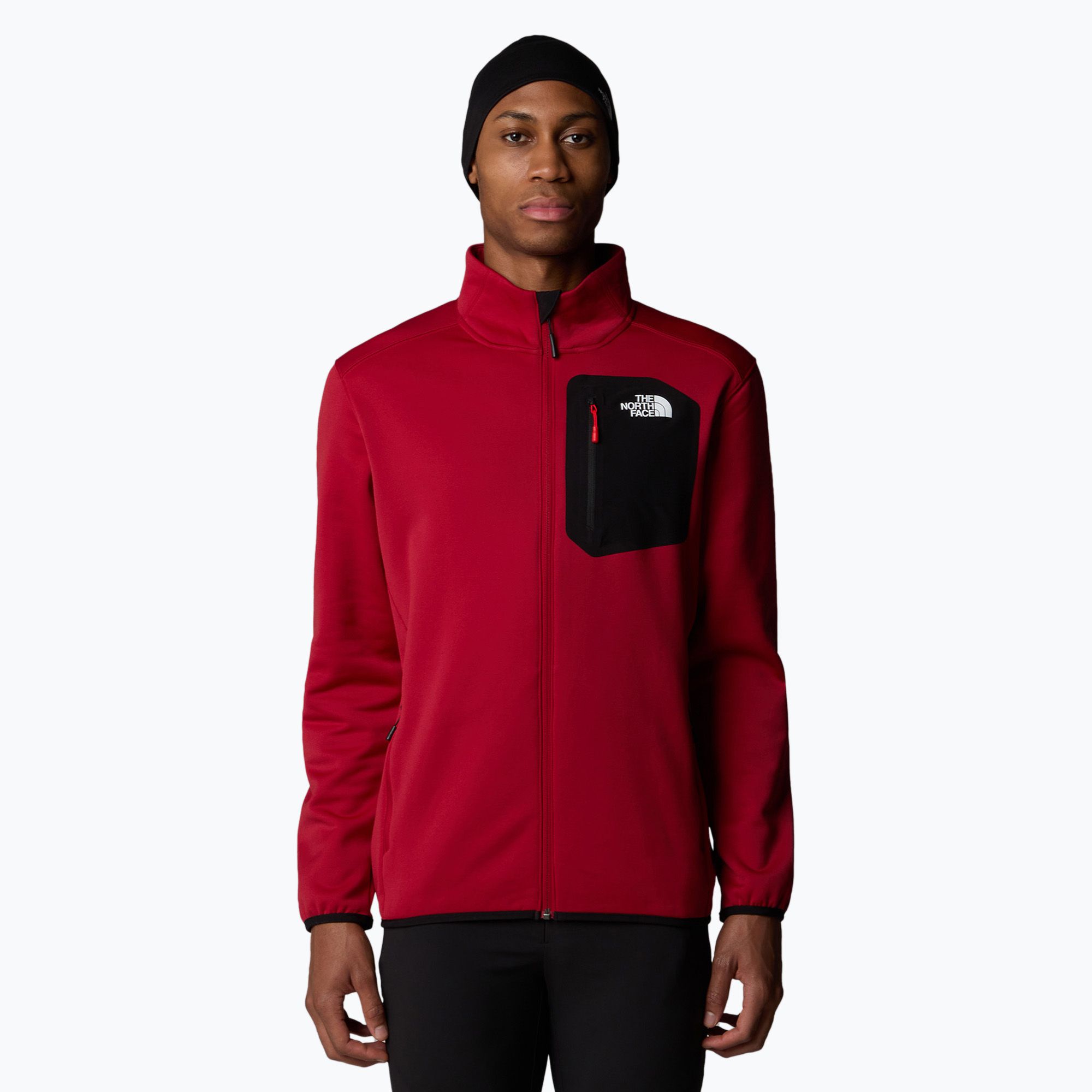 Bluza męska The North Face Crest FZ garnet red/black 