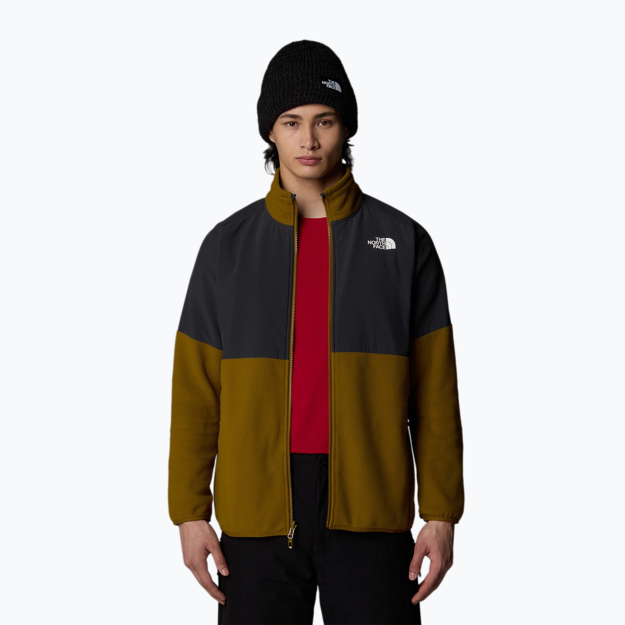 Bluza męska The North Face Glacier Heavyweight Full Zip moss green/ asphalt grey 