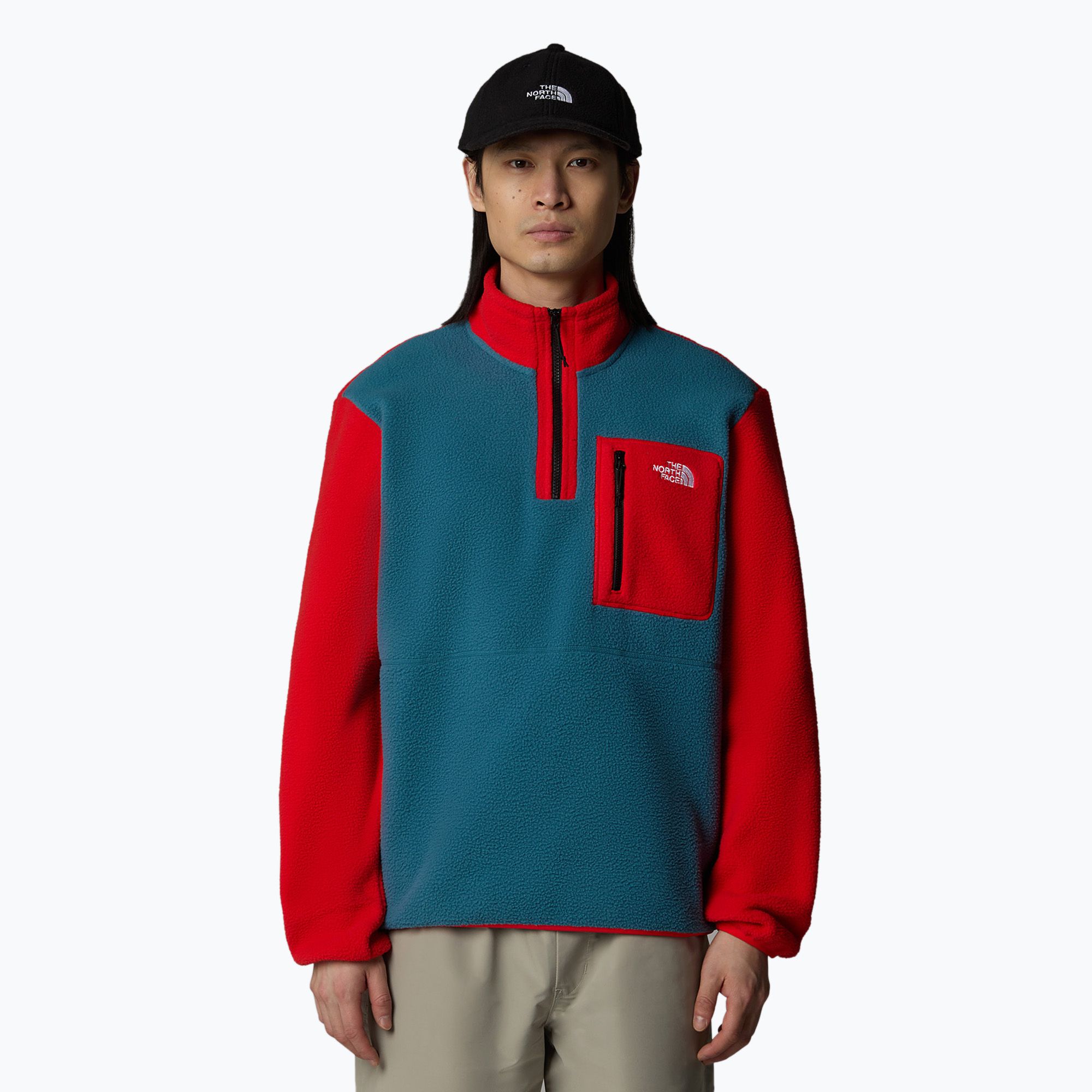 Bluza męska The North Face Yumiori 1/4 Zip mallard blue/ high risk 
