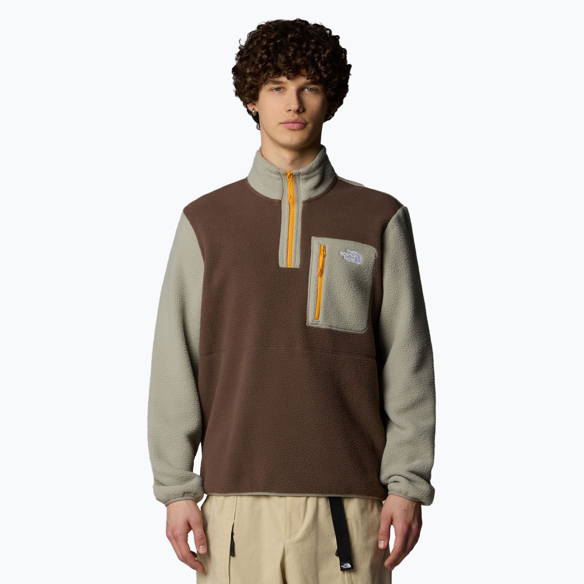 Bluza męska The North Face Yumiori 1/4 Zip smokey brown/ clay grey/ summit gold 