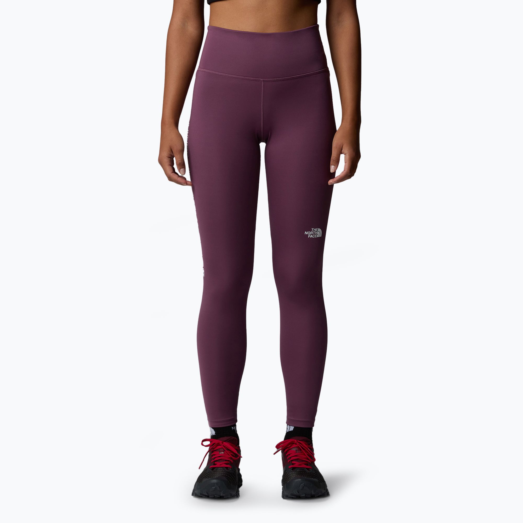 Legginsy do biegania damskie The North Face Mountain Athletics 25In Flex Tight midnight mauve 