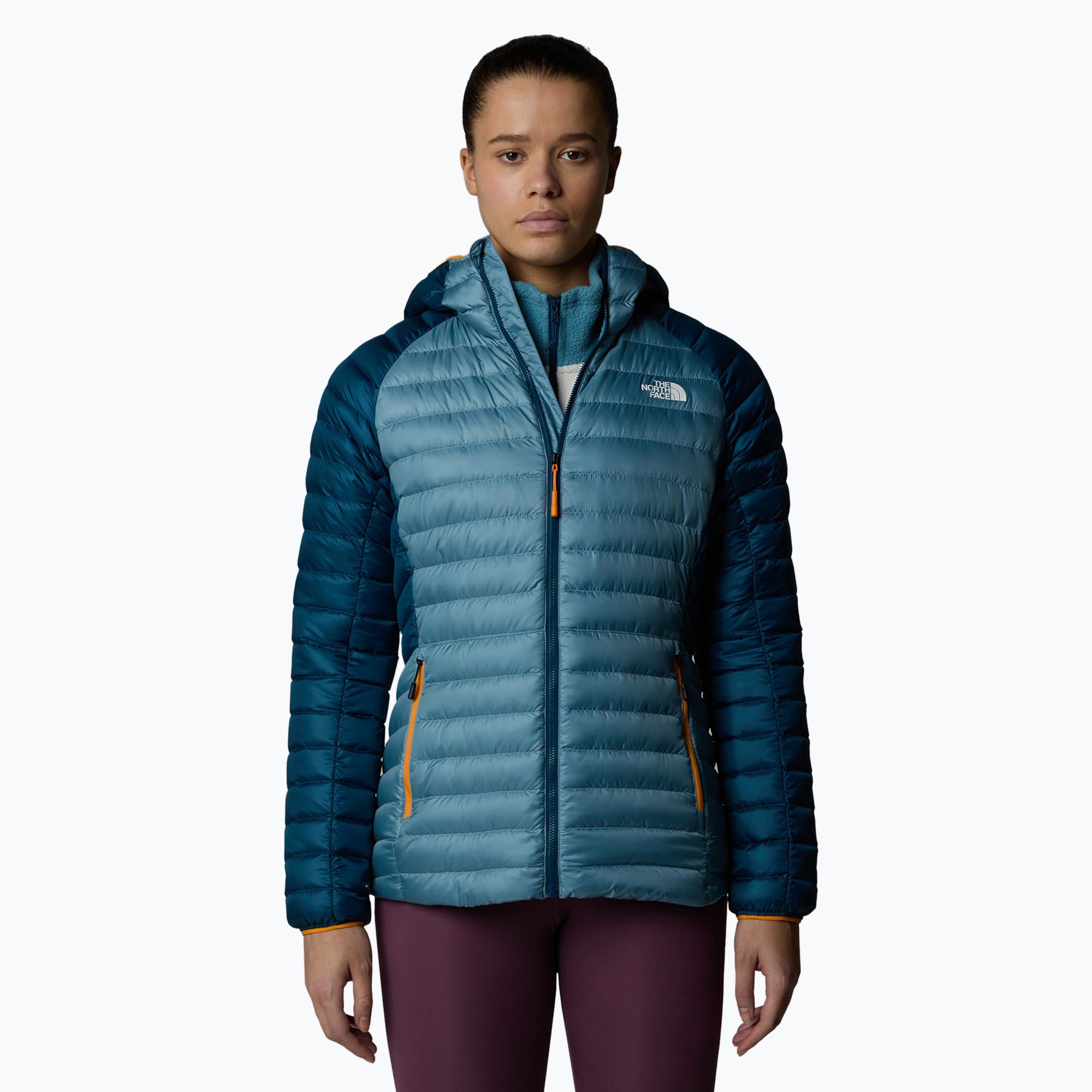 Kurtka puchowa damska The North Face Bettaforca Lt Down Hoodie algae blue/midnight petrol 