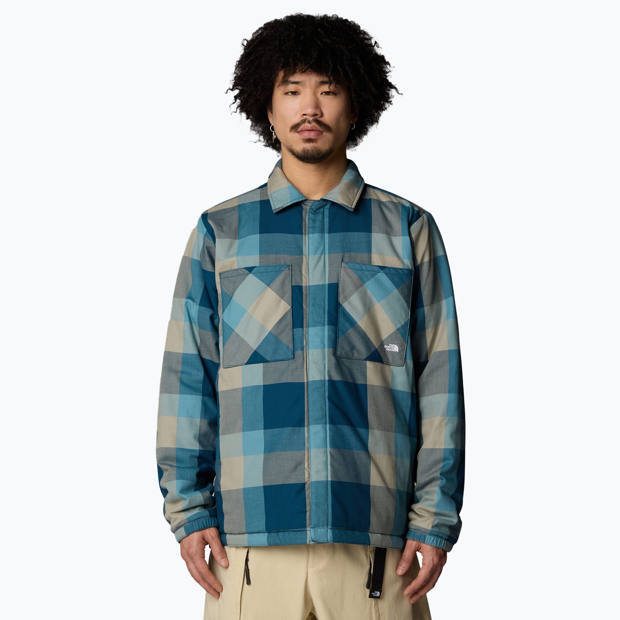 Kurtka ocieplana męska The North Face Afterburner Insulated Flannel midnight petrol 