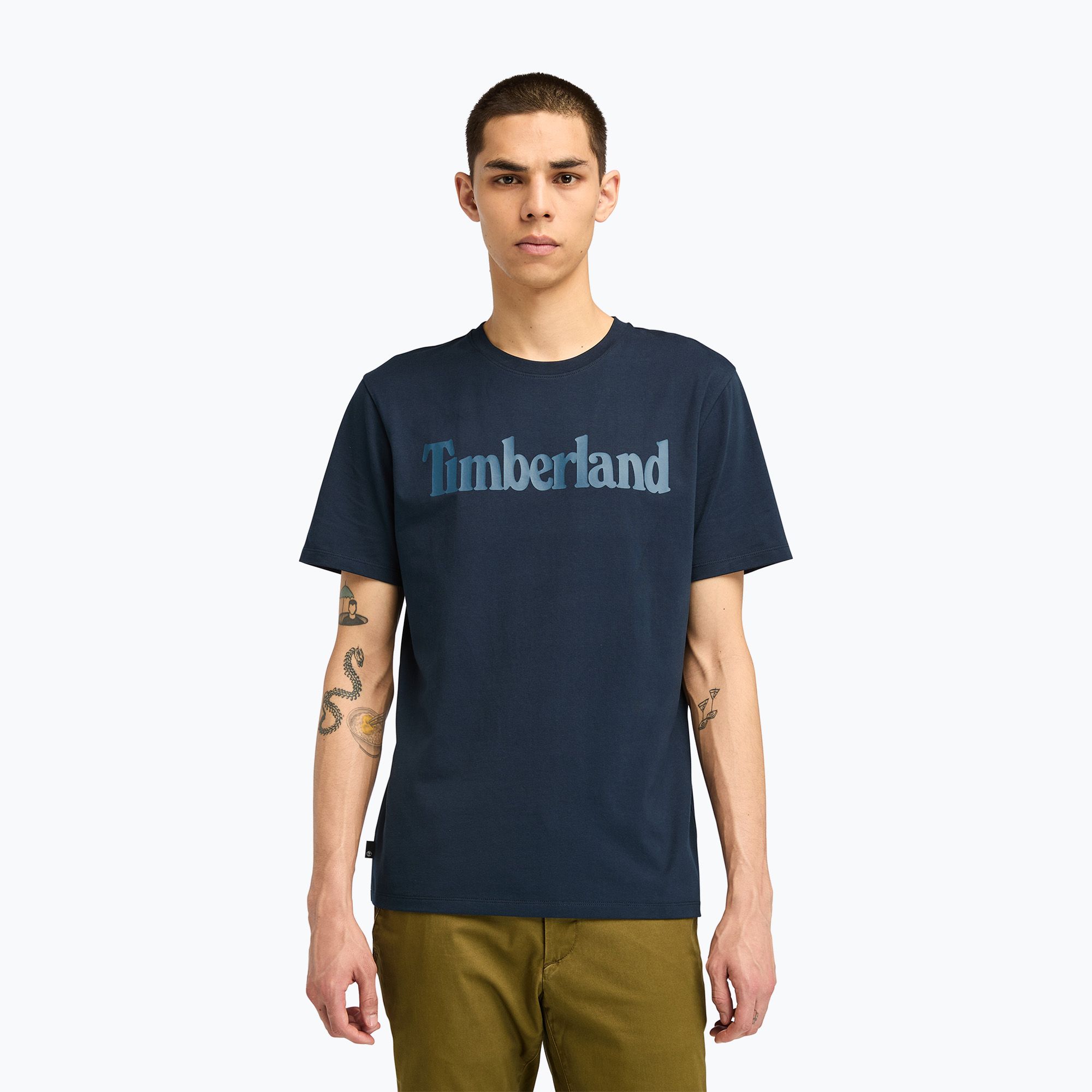 Koszulka męska Timberland Tfo Wordmark Logo dark sapphire/dark denim 