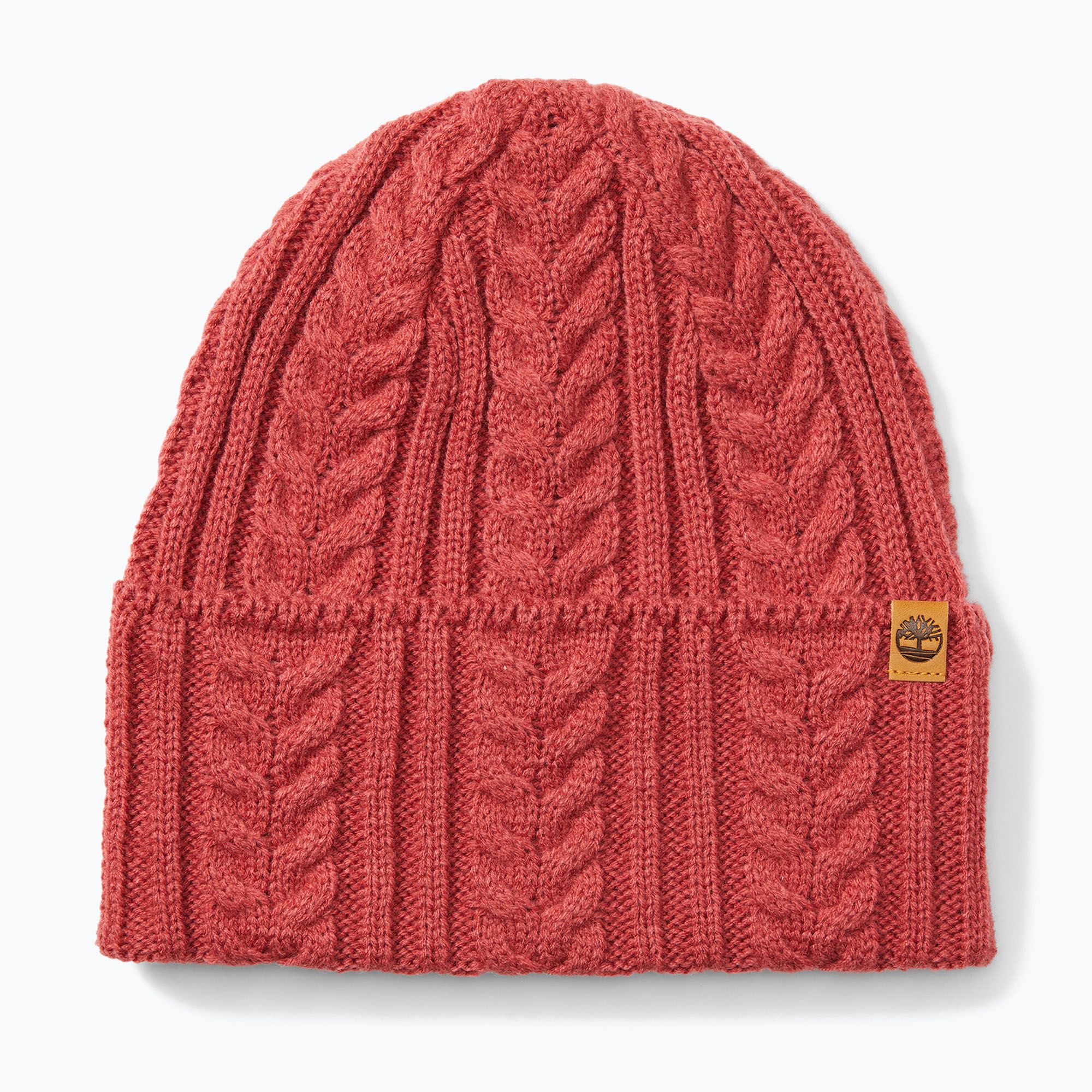Czapka zimowa damska Timberland Cable Beanie garnet rose 