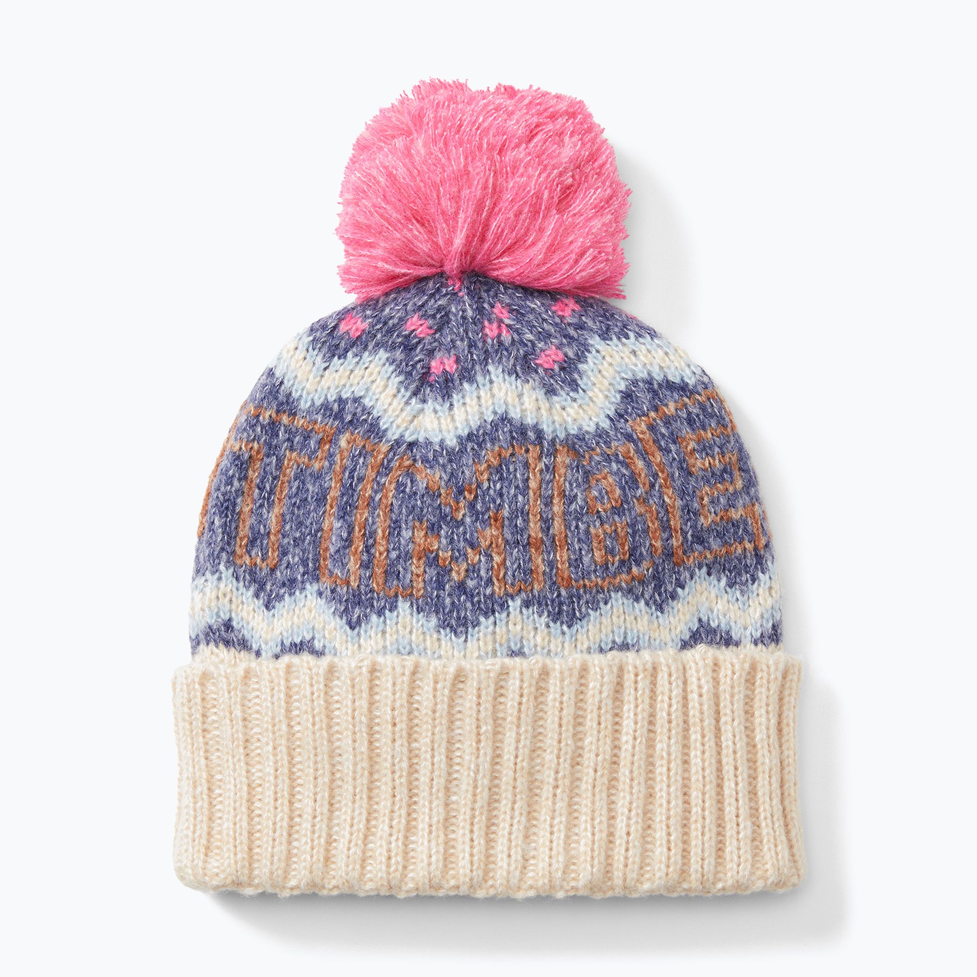 Czapka zimowa damska Timberland Fairisle Cuff Hat peacoat 