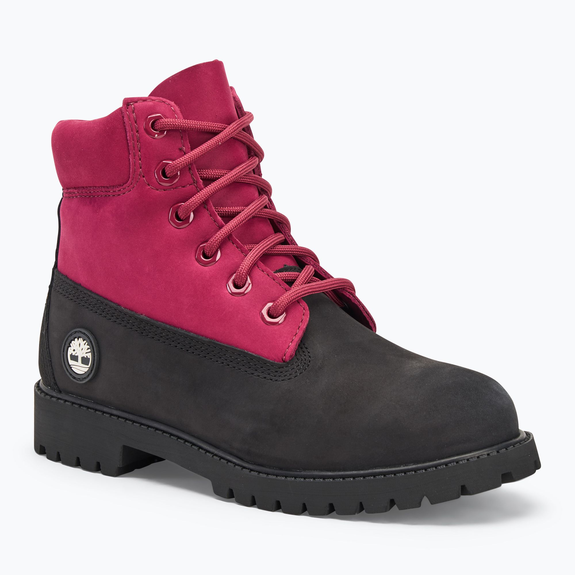 Buty dziecięce Timberland Premium 6 In Lace black nubuck/dark pink 