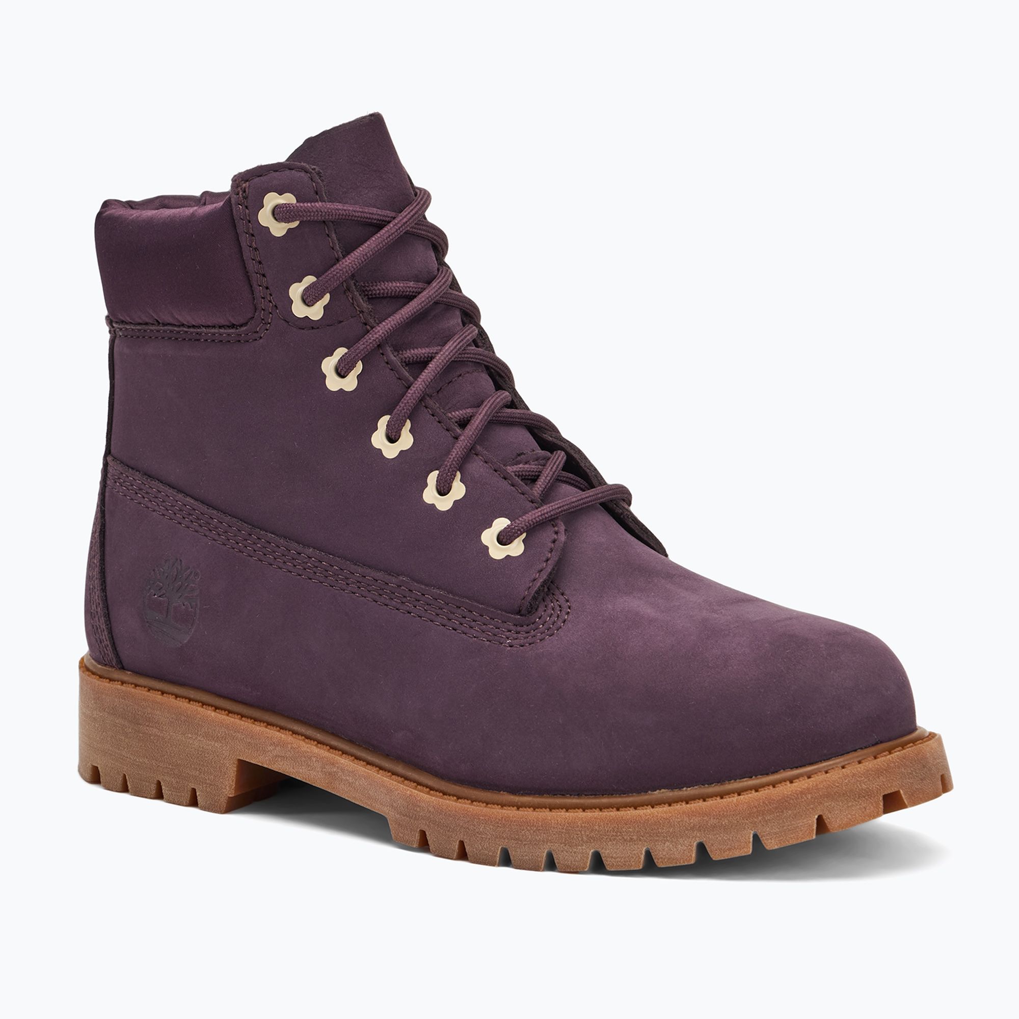 Buty dziecięce Timberland Premium 6 In Lace dark purple nubuck 