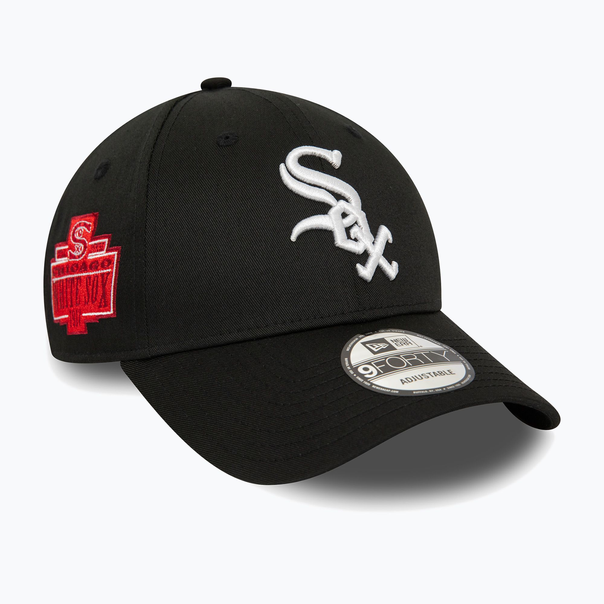 Czapka z daszkiem męska New Era Patch 9Forty Chicago White Sox black 