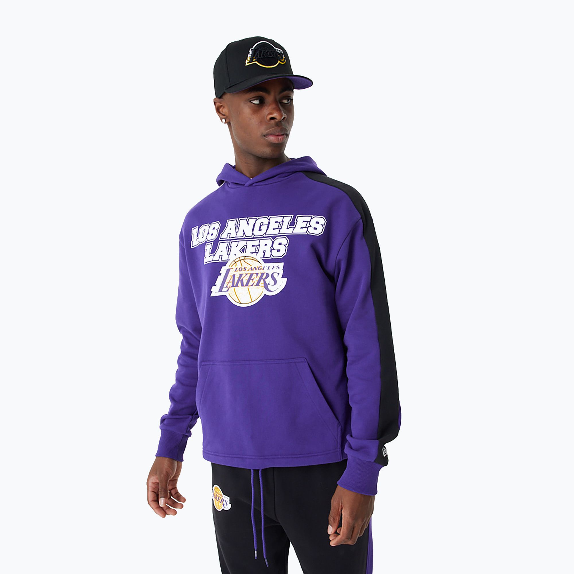 Bluza męska New Era NBA Large Graphic OS Hoody Los Angeles Lakers purple 