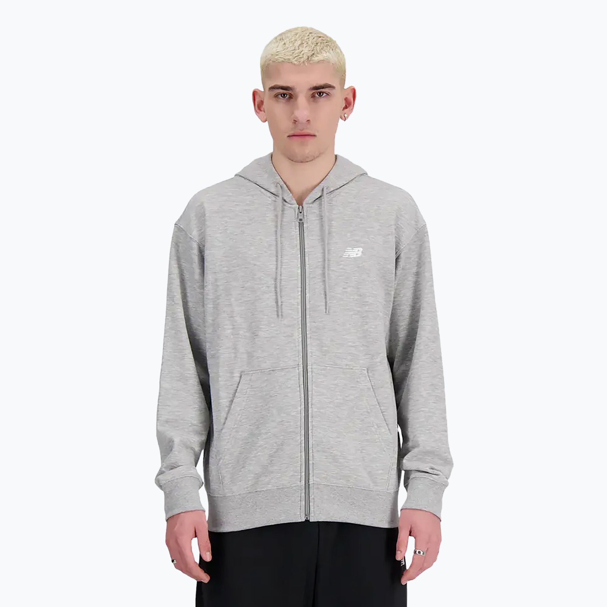 Bluza męska New Balance Stacked Logo French athletic grey 