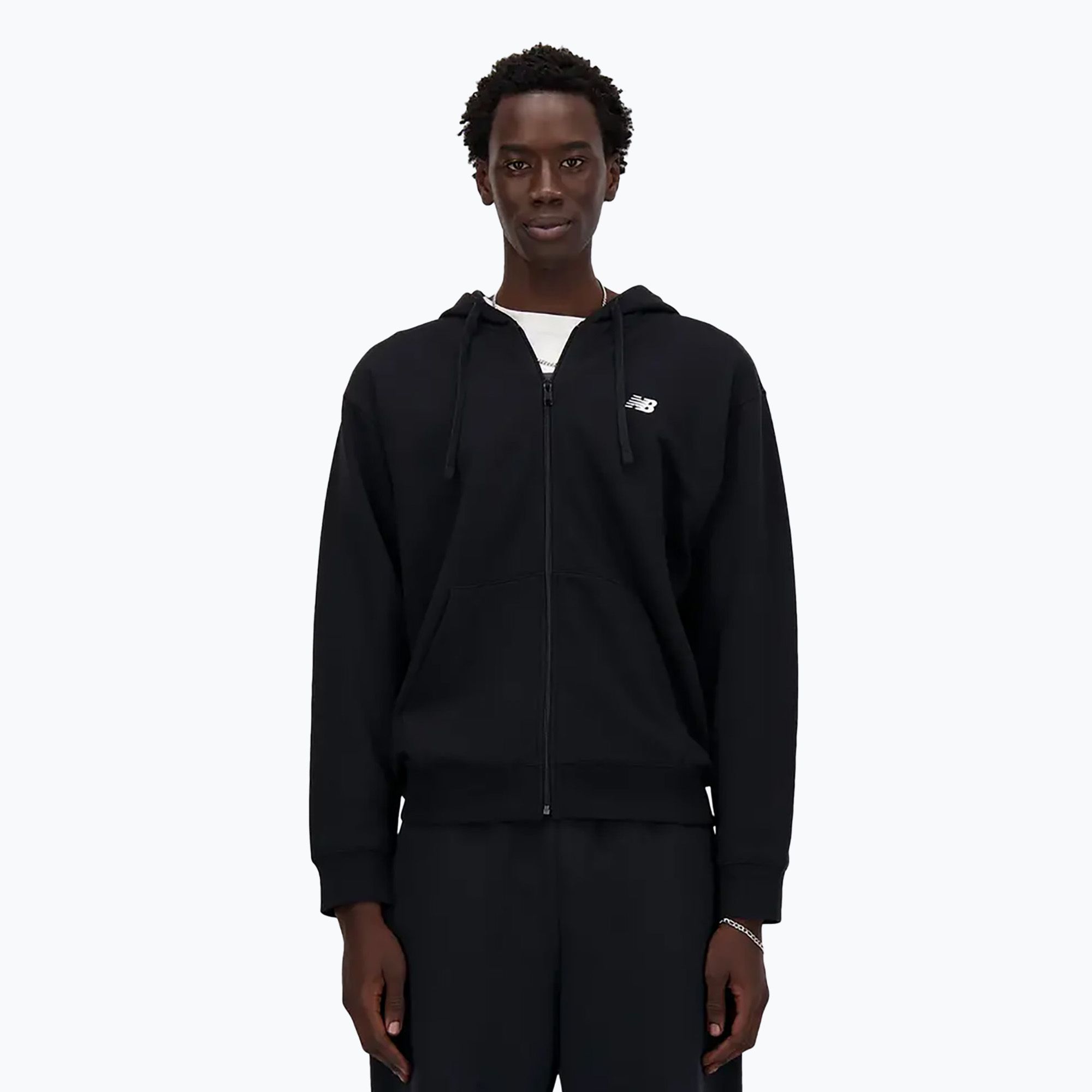 Bluza męska New Balance Stacked Logo French black 