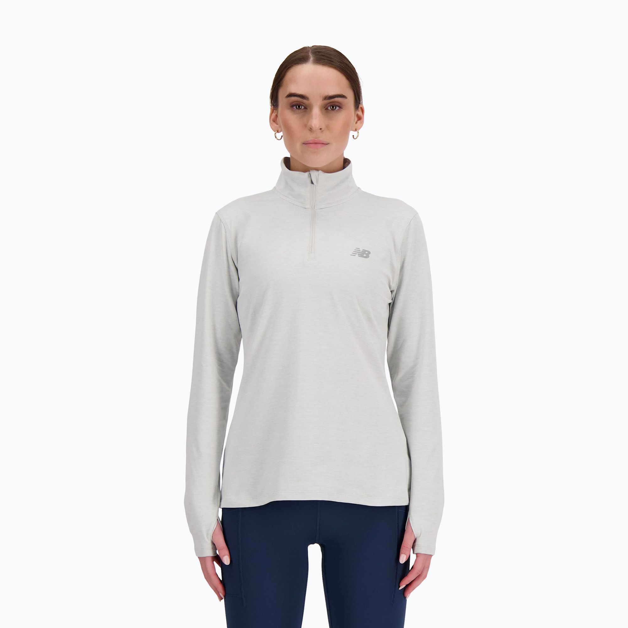 Bluza do biegania damska New Balance Sport Essentials Space Dye ashheath 