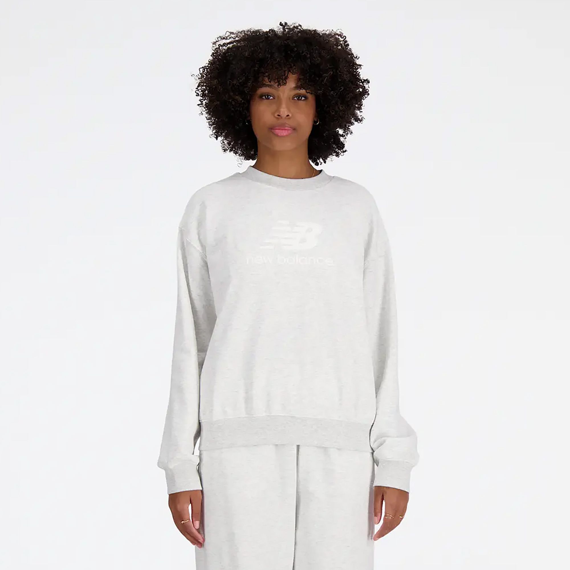 Bluza damska New Balance French Terry Stacked ash heather 
