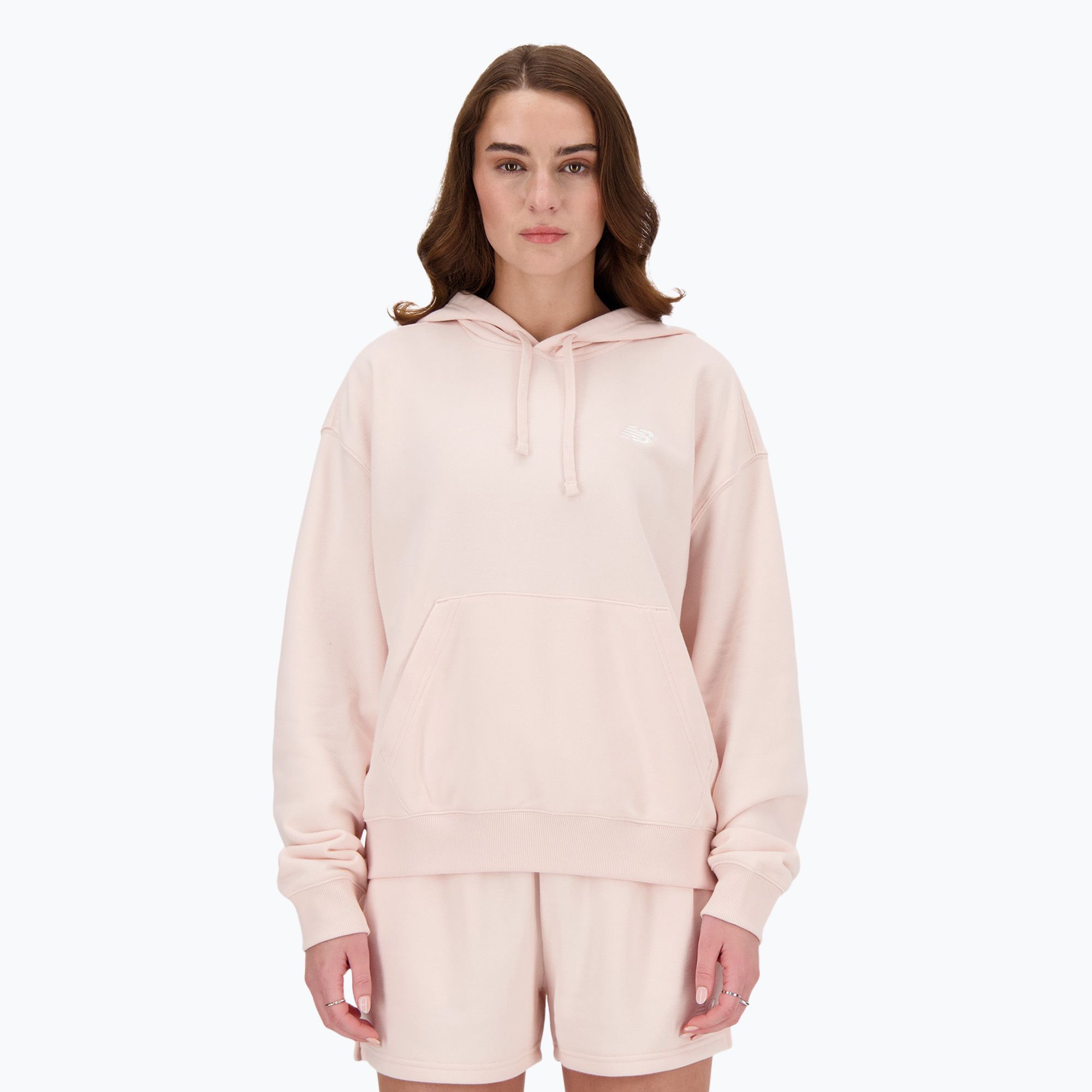 Bluza damska New Balance French Terry Small Logo Hoodie quartzpi 