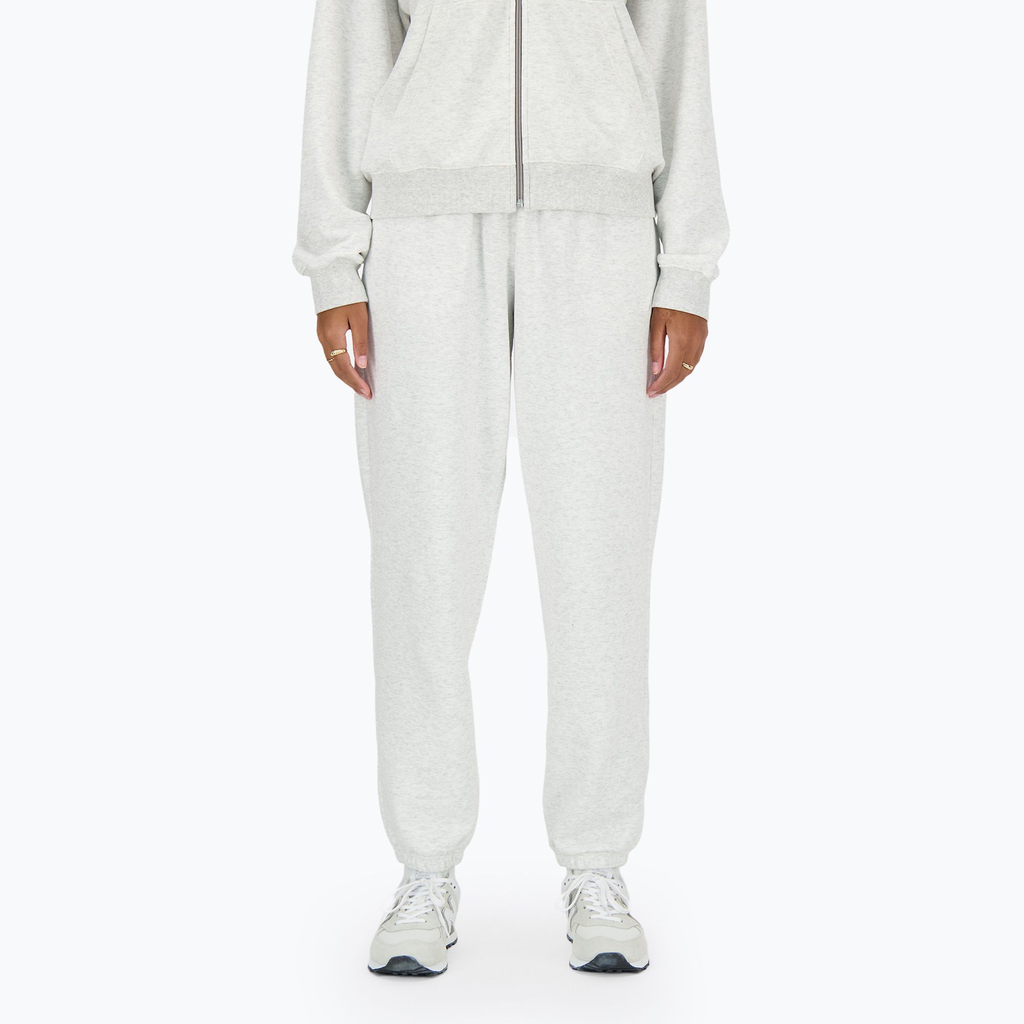 Spodnie damskie New Balance French Terry Jogger ashheath 