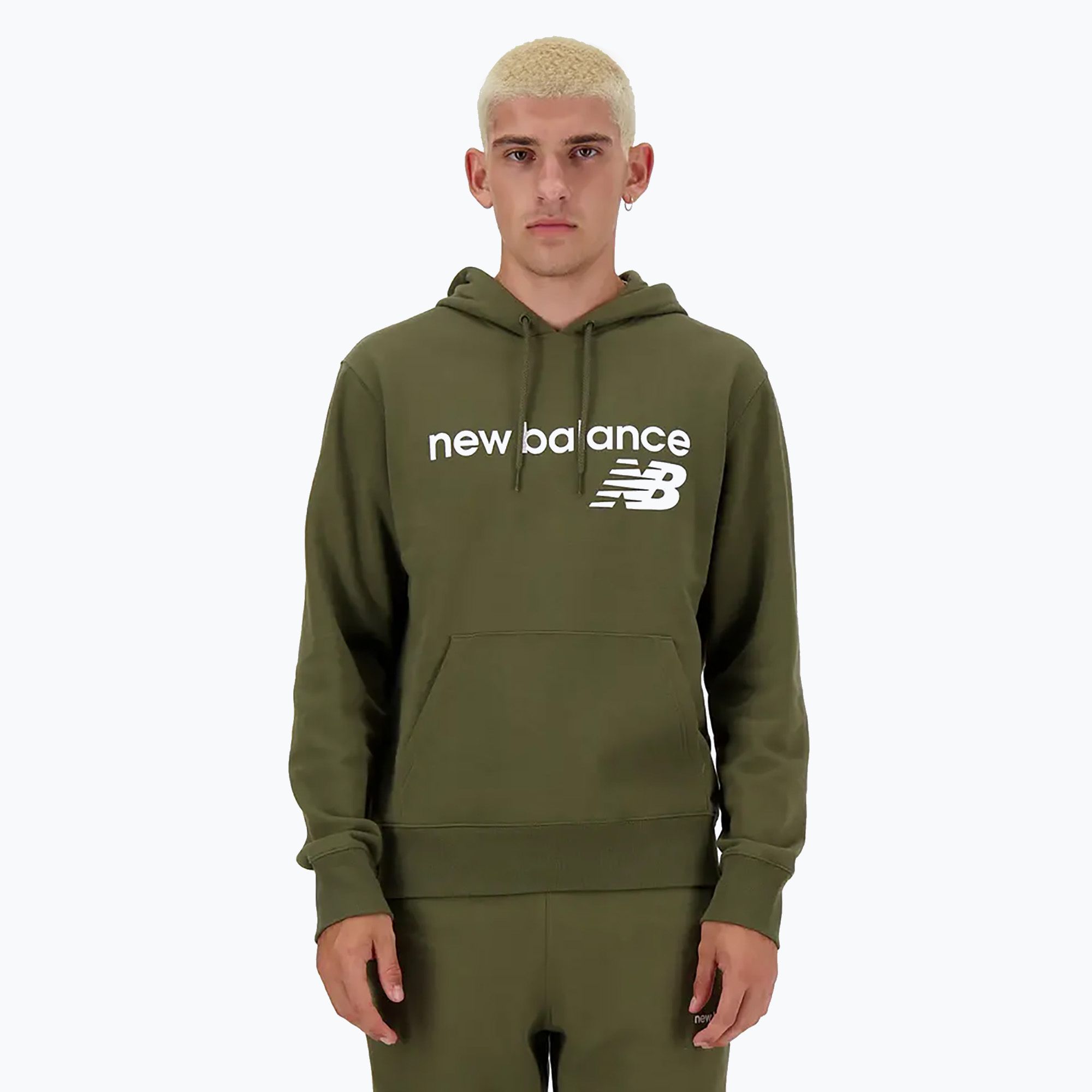 Bluza męska New Balance Core Fleece Hoodie dark moss 