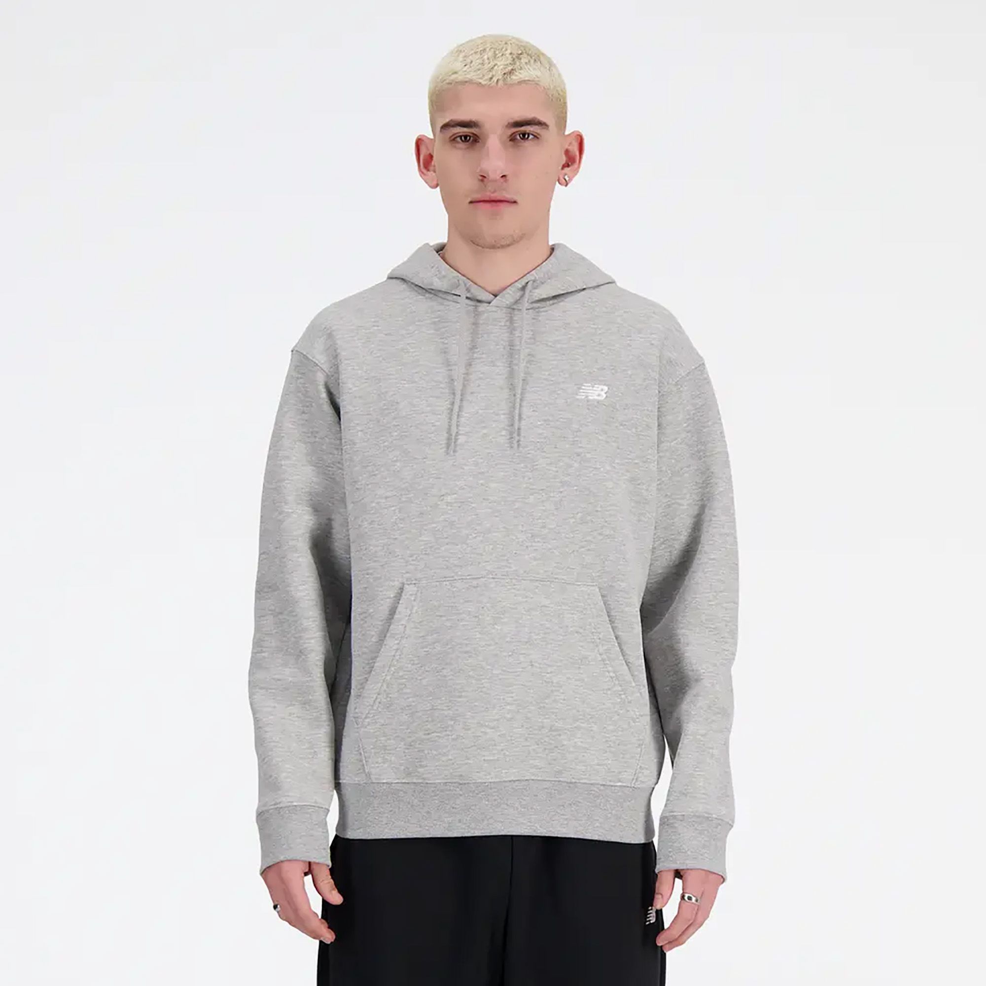 Bluza męska New Balance Small Logo French Terry Hoodie athletic grey 