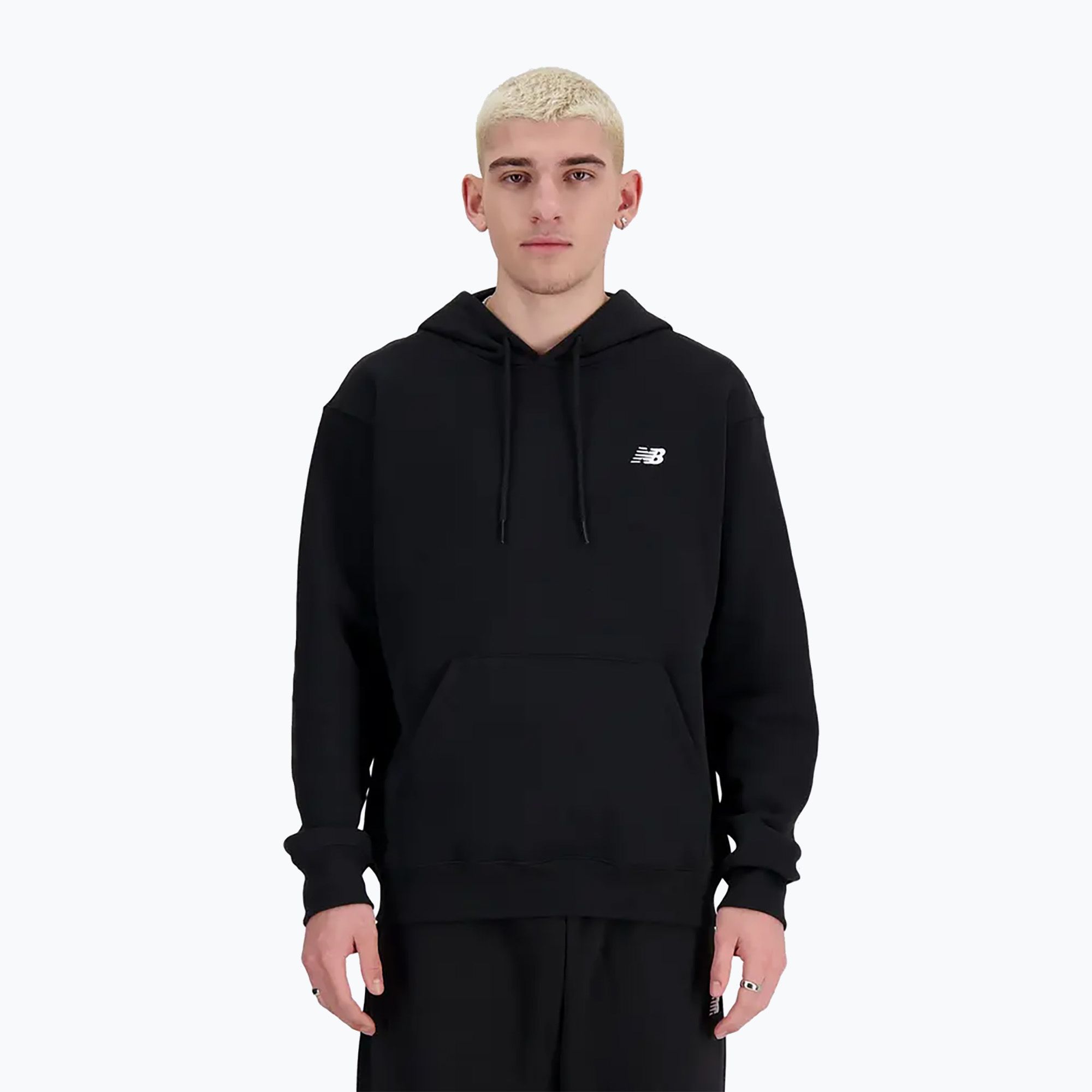 Bluza męska New Balance Small Logo French Terry Hoodie black 