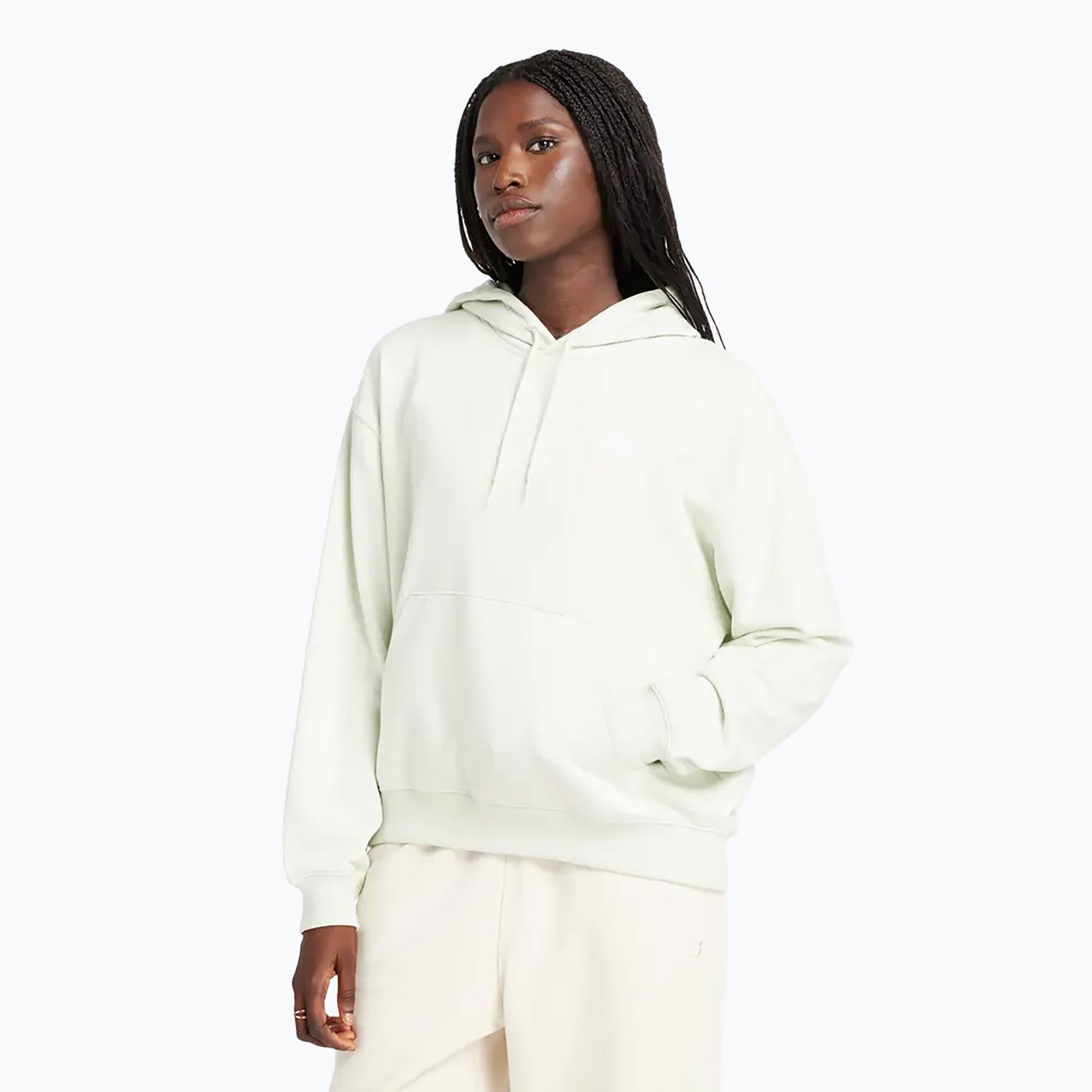 Bluza damska New Balance French Terry Small Logo Hoodie natural mint 