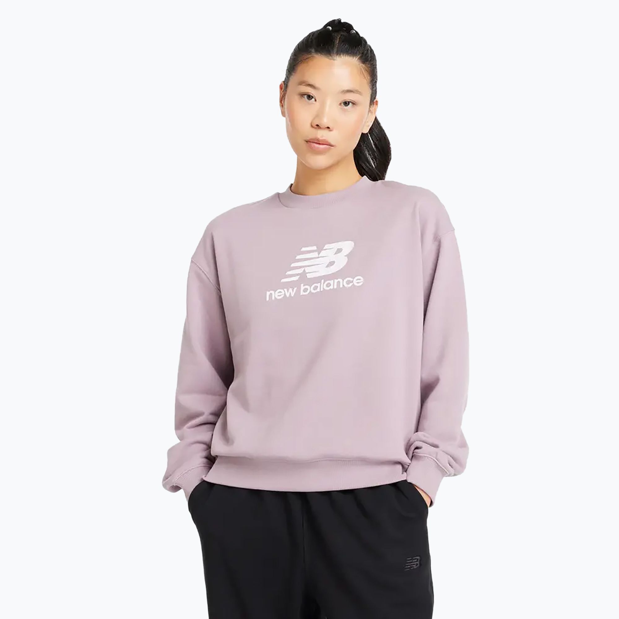 Bluza damska New Balance French Terry Stacked icewine 