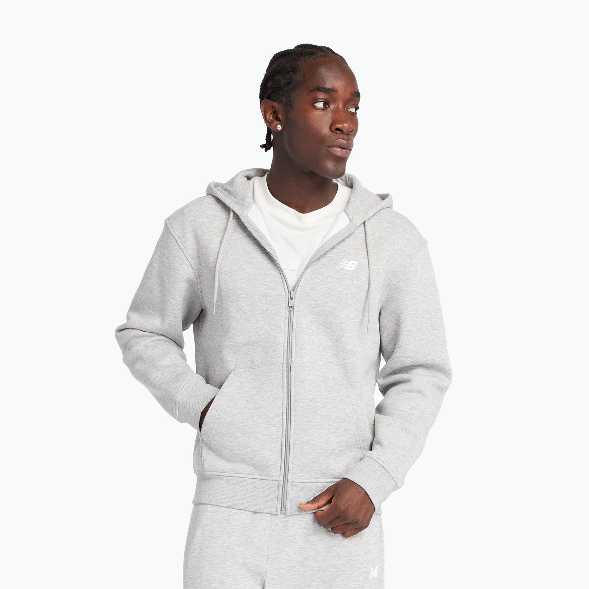Bluza męska New Balance Core Brushed Full Zip athletic grey 