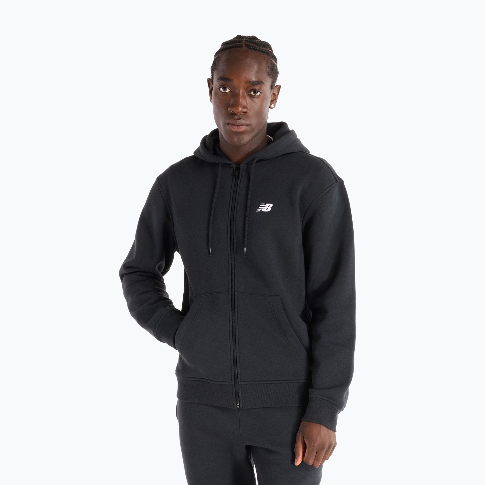 Bluza męska New Balance Core Brushed Full Zip black 