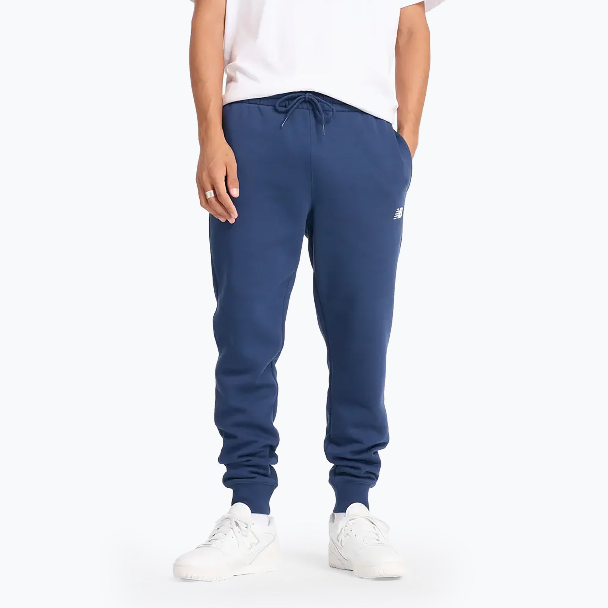 Spodnie męskie New Balance Fleece Jogger navy 
