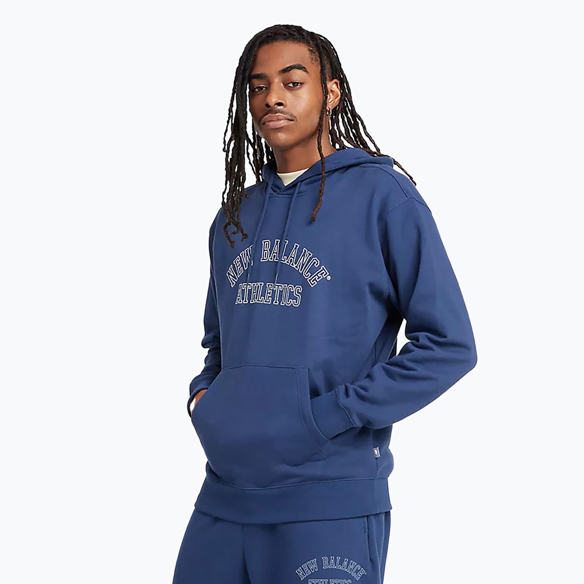 Bluza męska New Balance Graphic Hoodie navy 