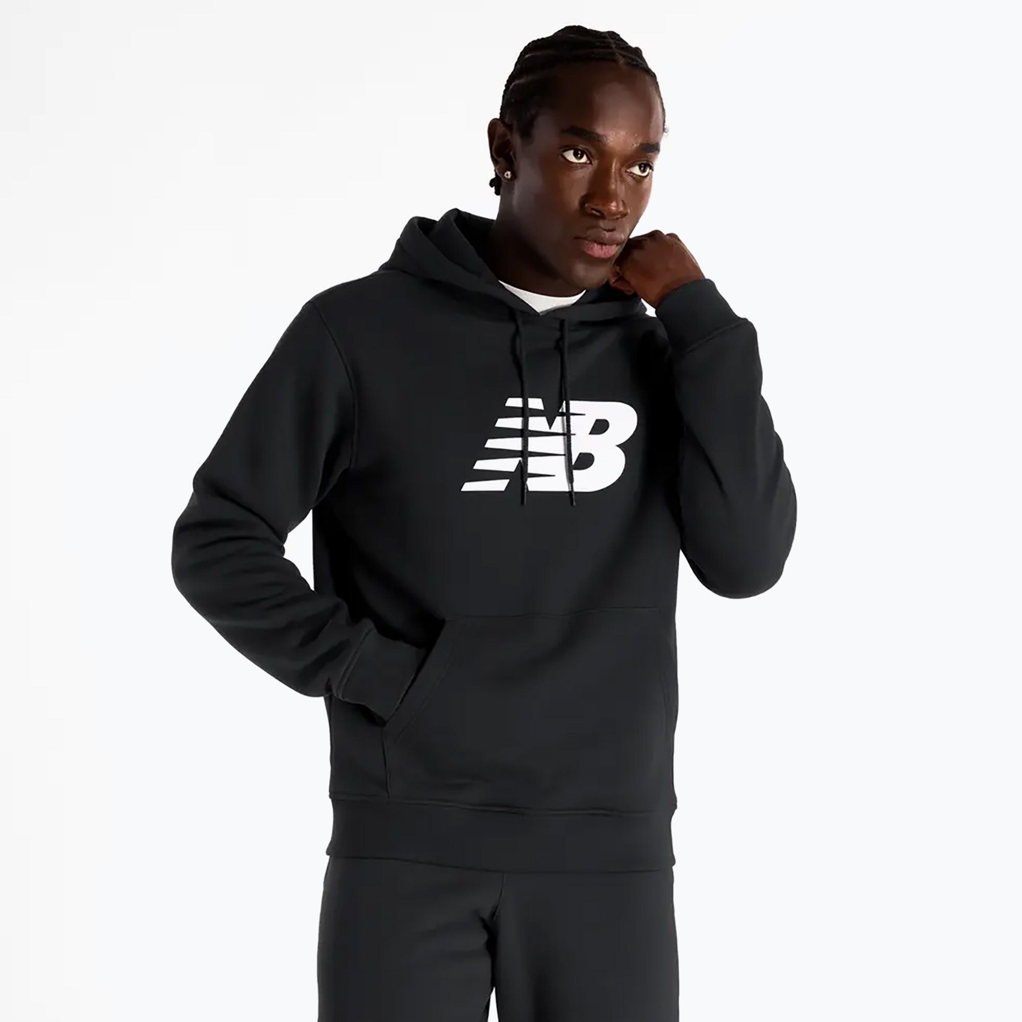 Bluza męska New Balance Core Brushed Hoodie black 