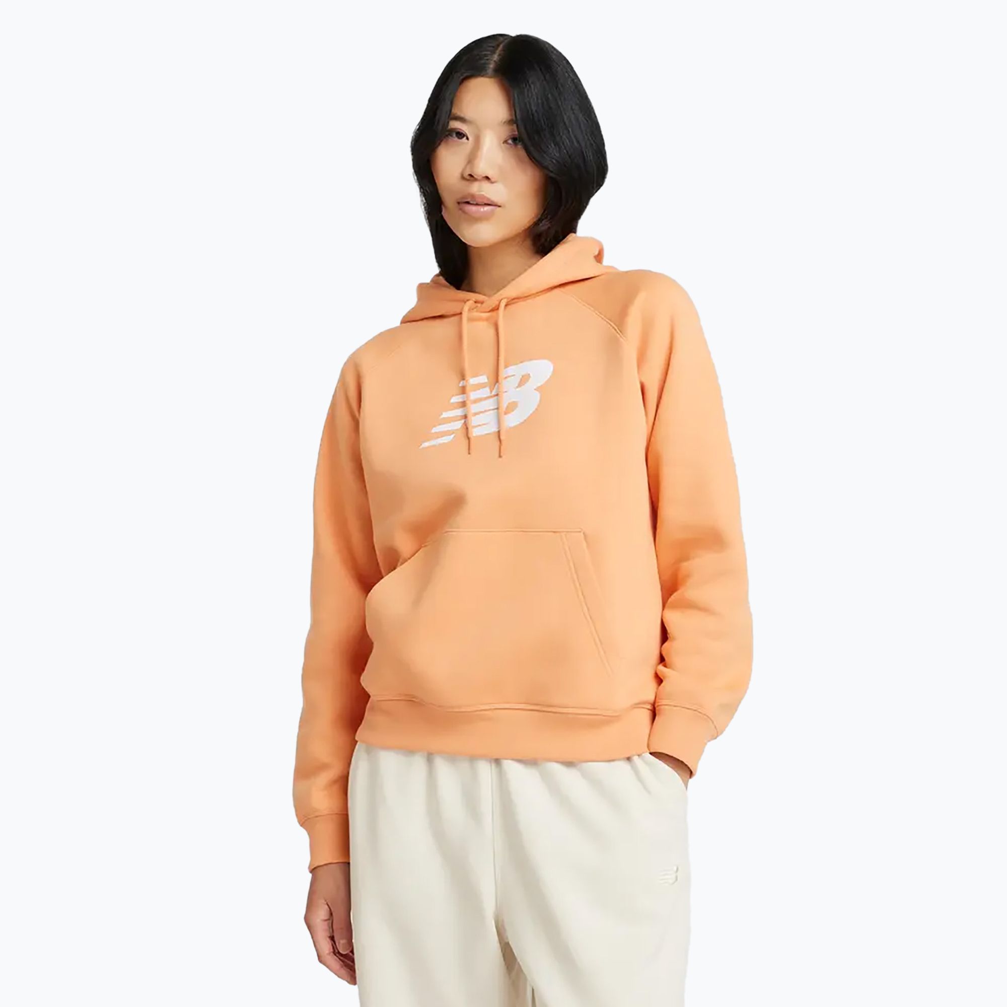 Bluza damska New Balance Fleece Hoodie brown 