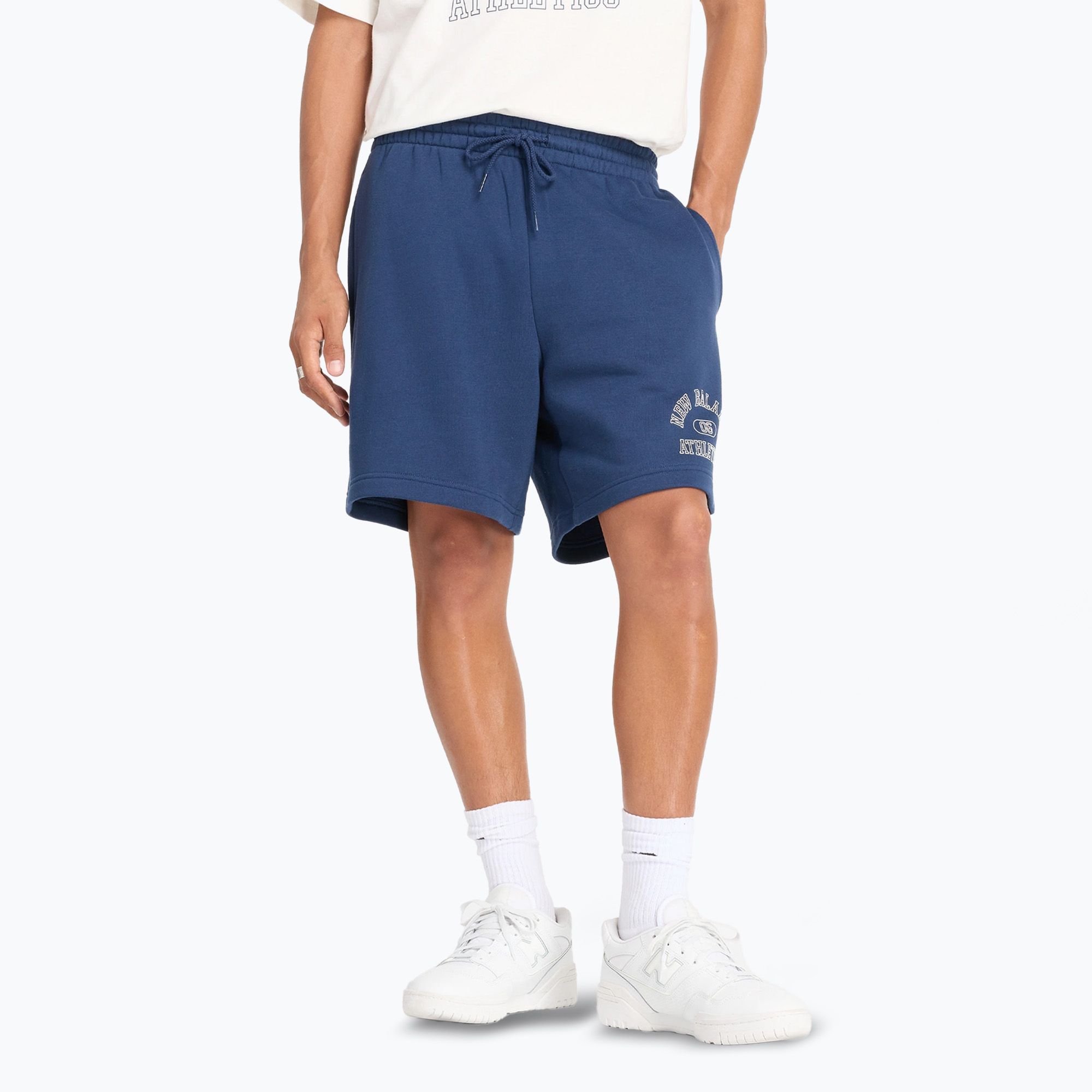 Spodenki męskie New Balance Fleece Graphic navy 