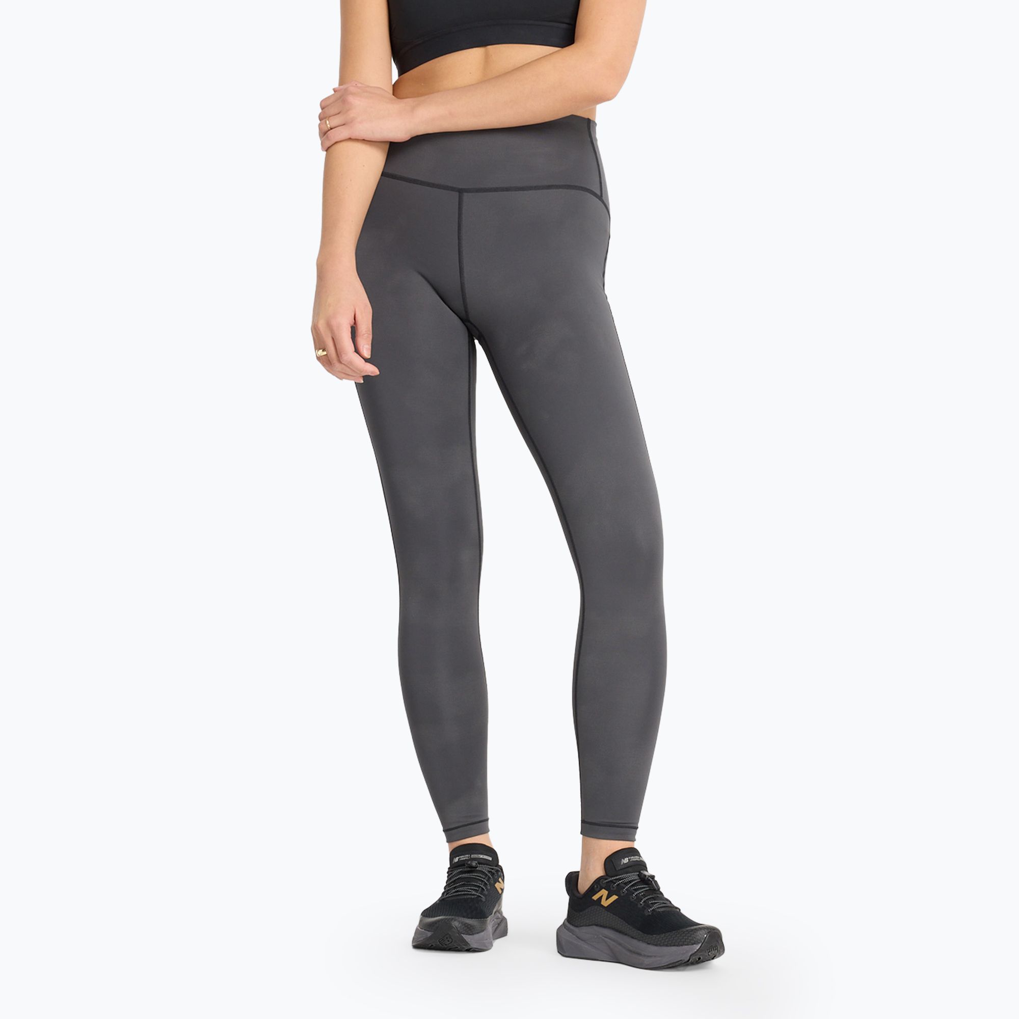 Legginsy do bieganie damskie New Balance Athletics Reflective Heat High Rise black top 
