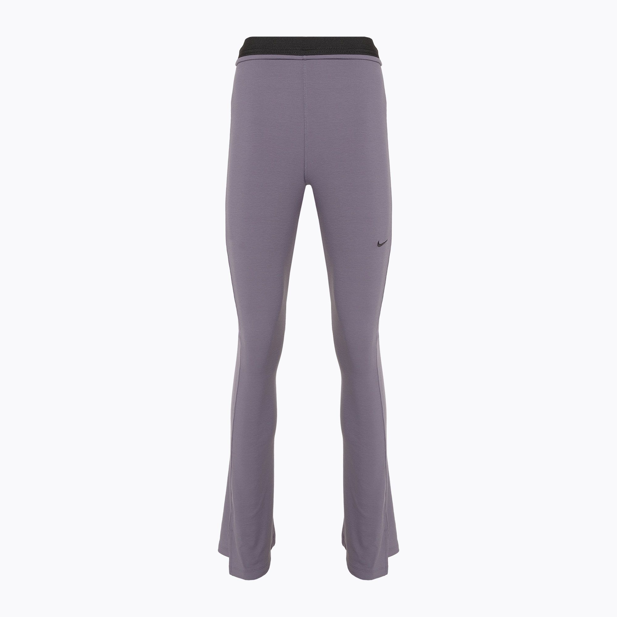 Legginsy damskie Nike Sportswear Chill Knit Mini-Rib Flared daybreak/black 