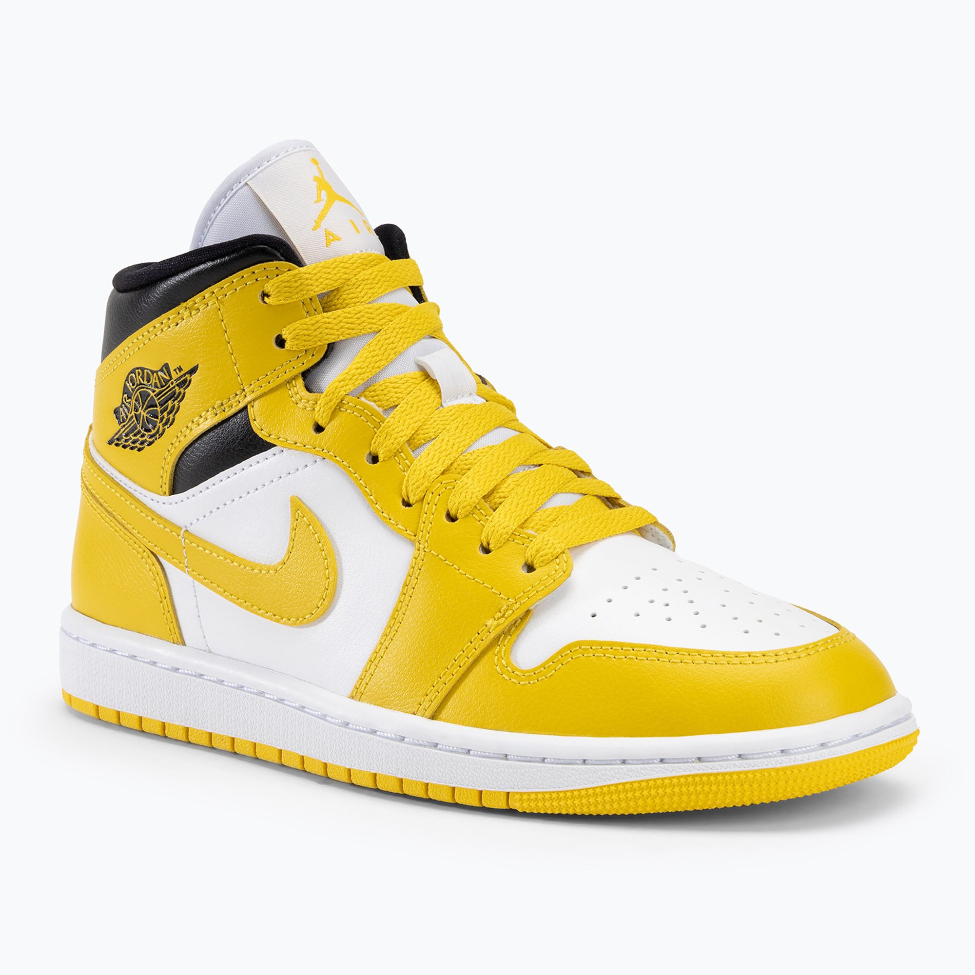 Buty damskie Nike Air Jordan 1 Mid white/black/vivid sulfur 