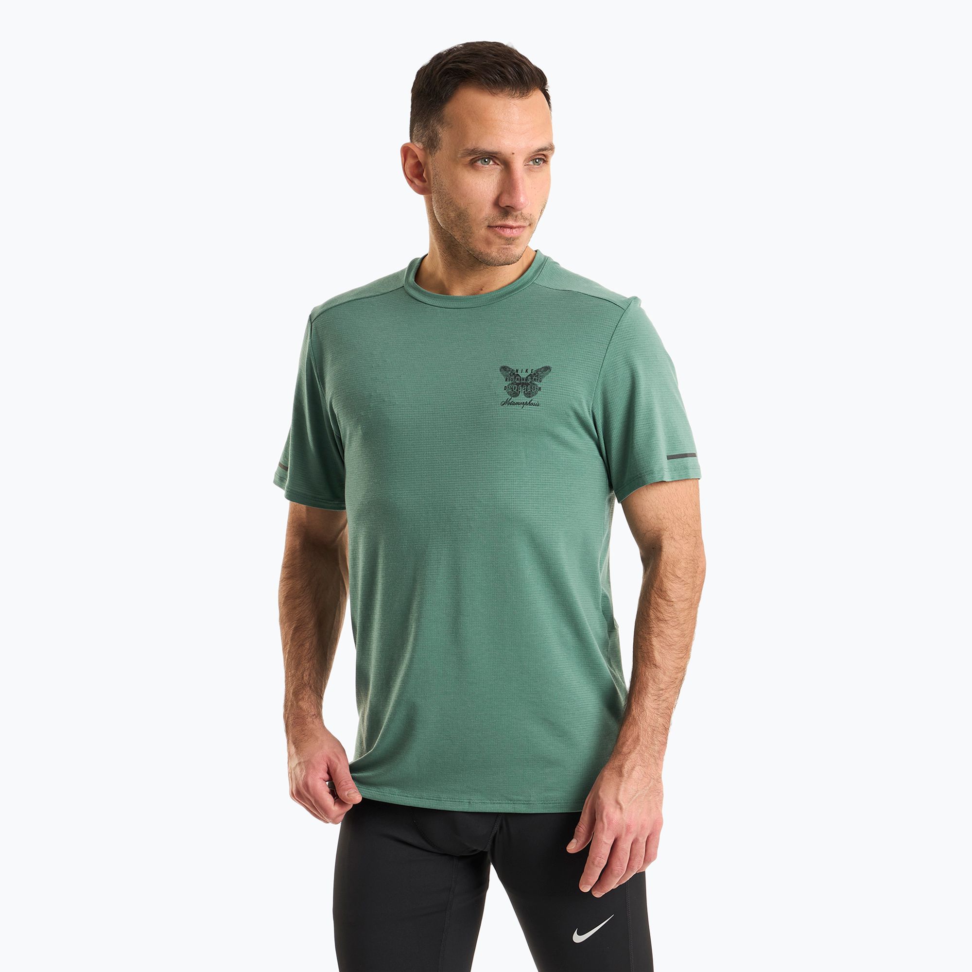 Koszulka do biegania męska Nike Dri-Fit Rise 365 Running Division bicoastal/barely green/black